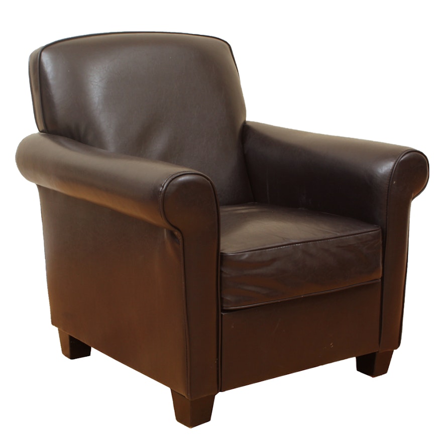 Black Faux Leather Armchair by Soaring Wing