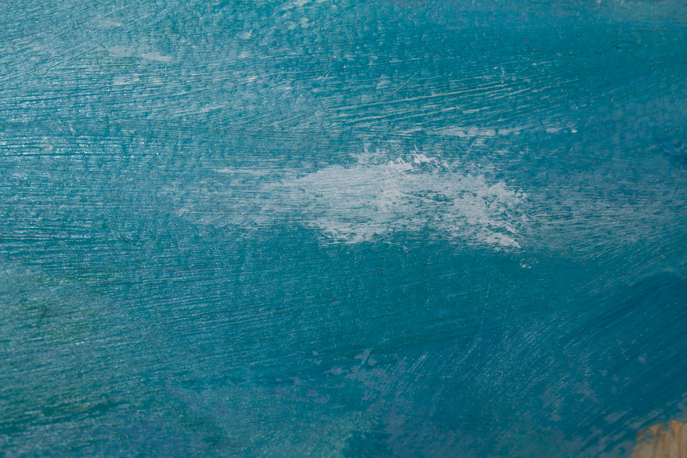 Randy Groden "Pink Umbrella" Original Oil on Board