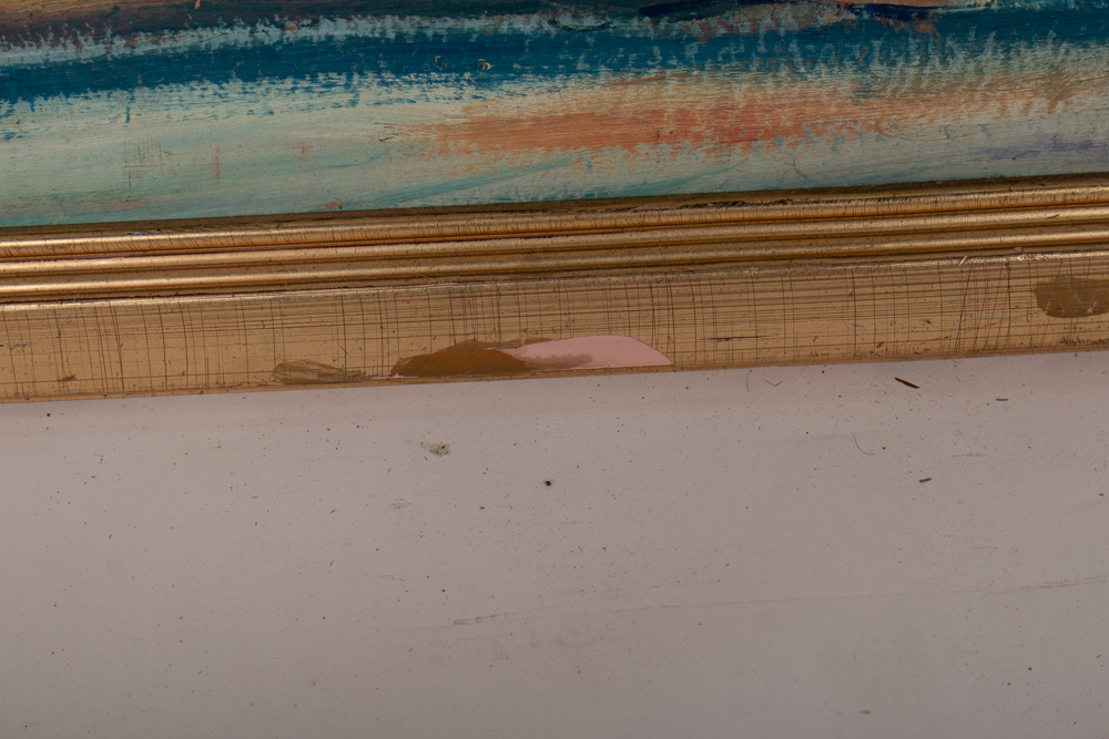 Randy Groden "Pink Umbrella" Original Oil on Board