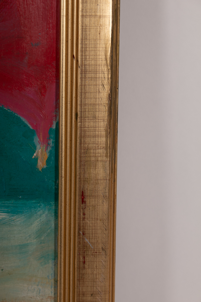 Randy Groden "Pink Umbrella" Original Oil on Board