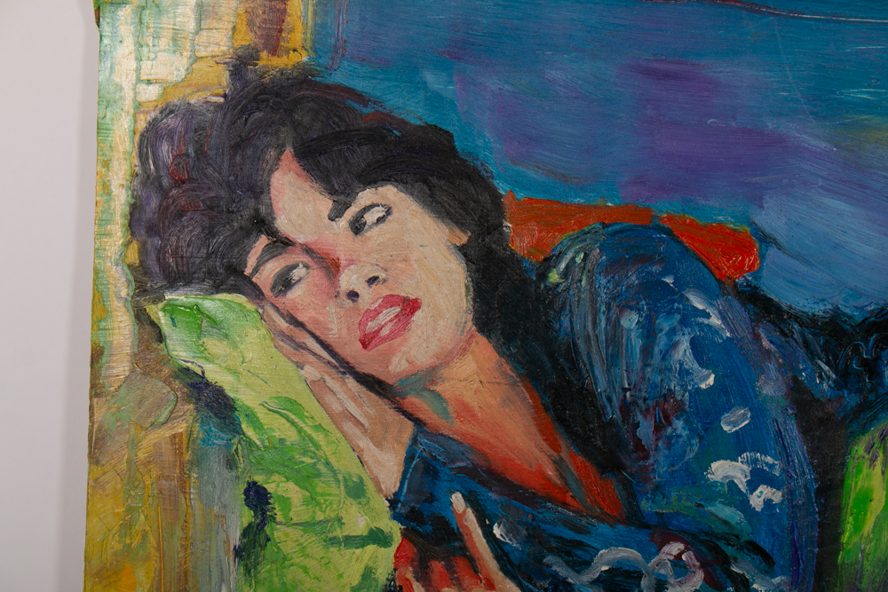 Randy Groden "Red Slippers" Original Oil on Board