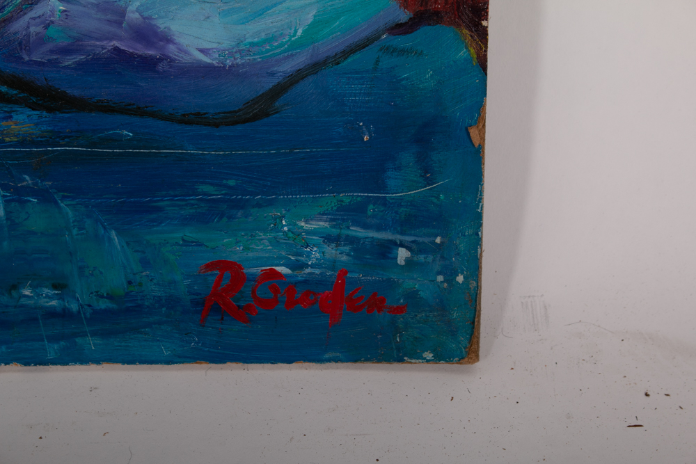 Randy Groden "Red Slippers" Original Oil on Board