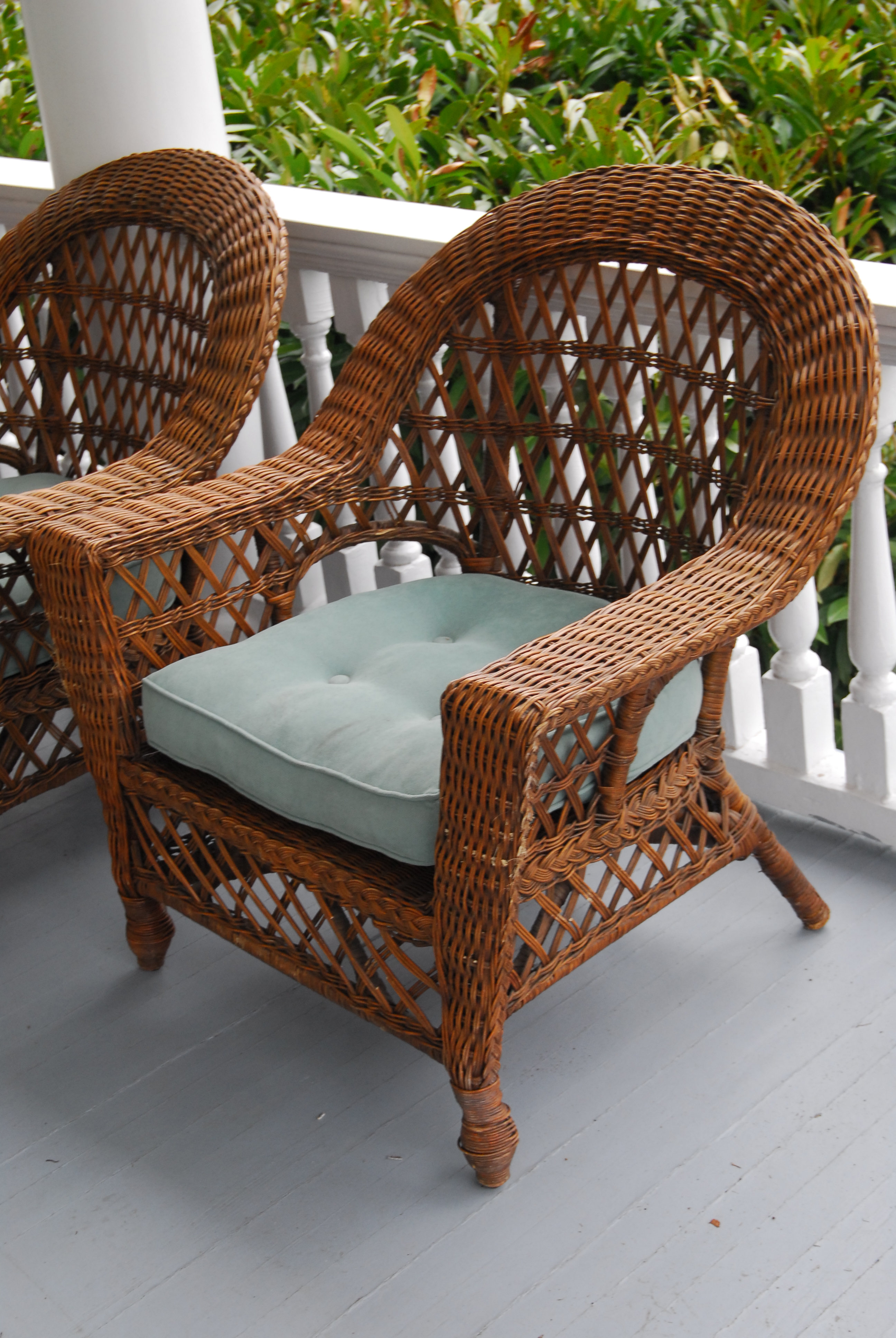 Three Wicker Armchairs
