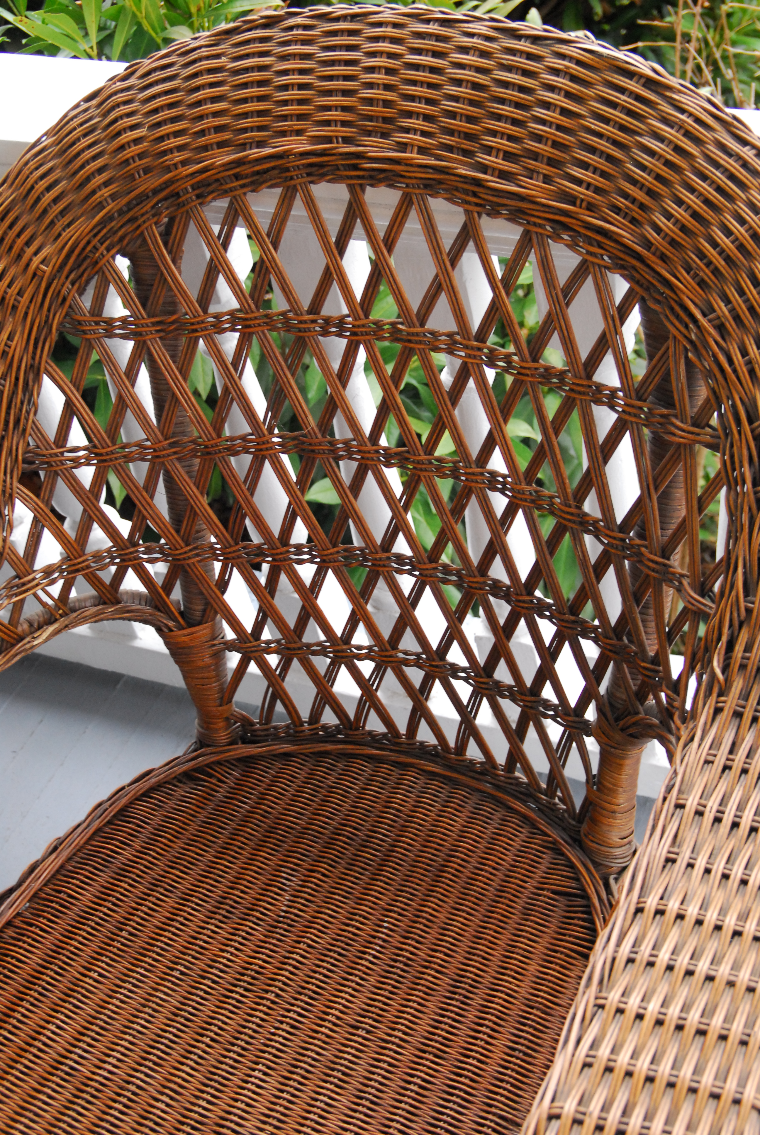Three Wicker Armchairs