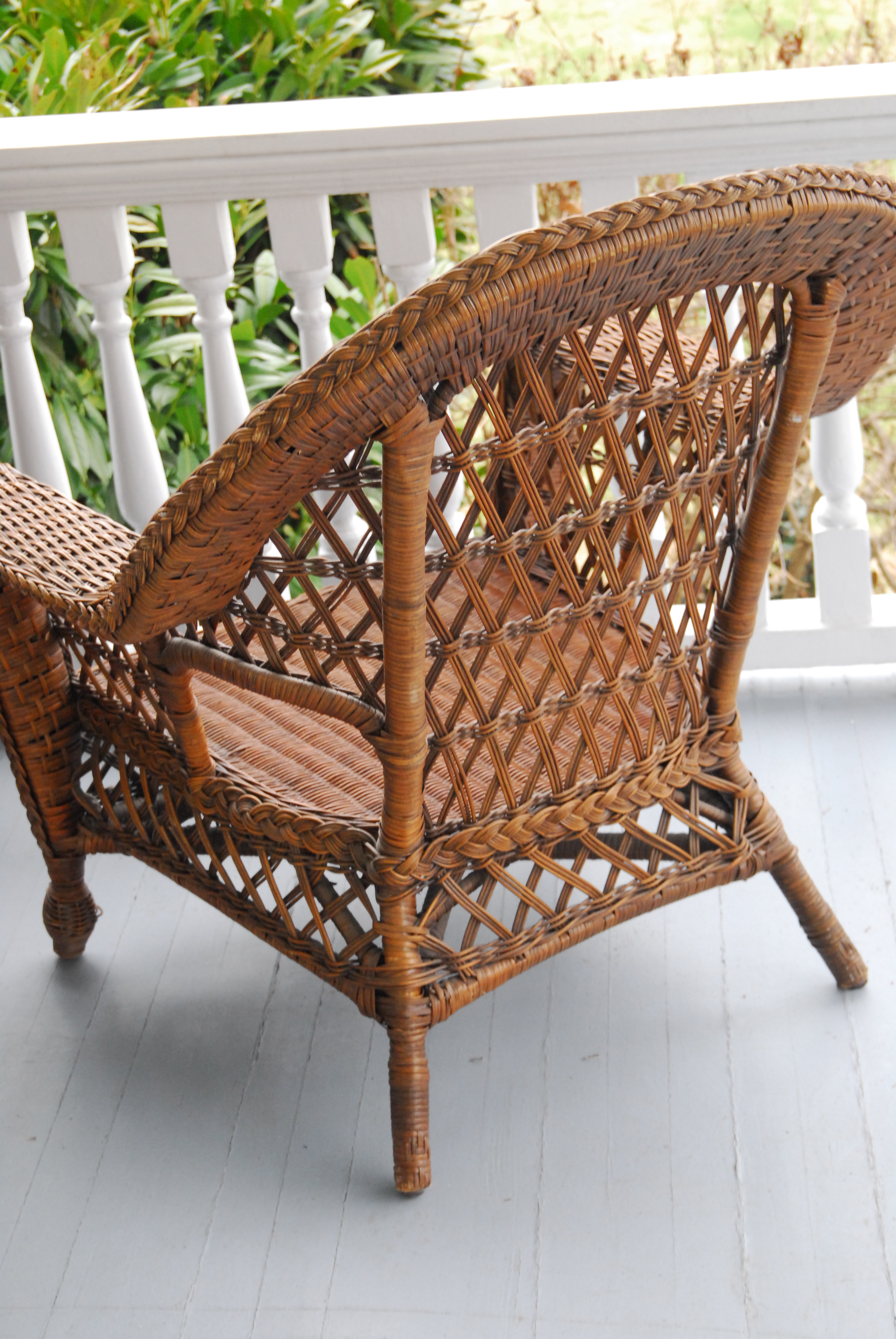 Three Wicker Armchairs
