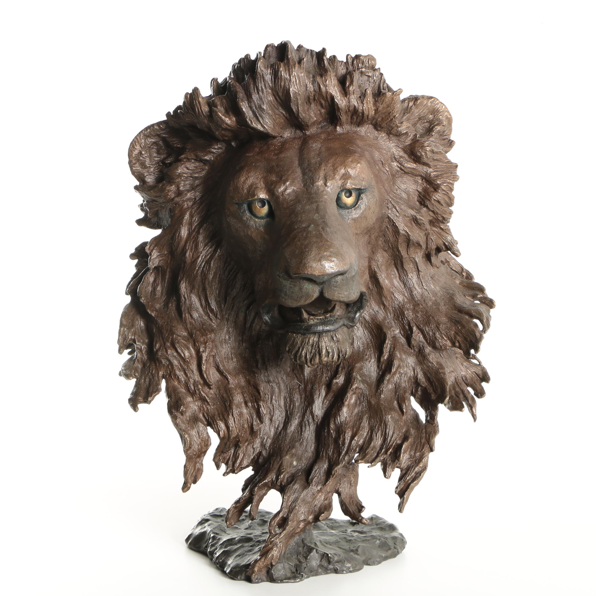 Mark Hopkins 1994 Limited Edition Bronze Lion Sculpture