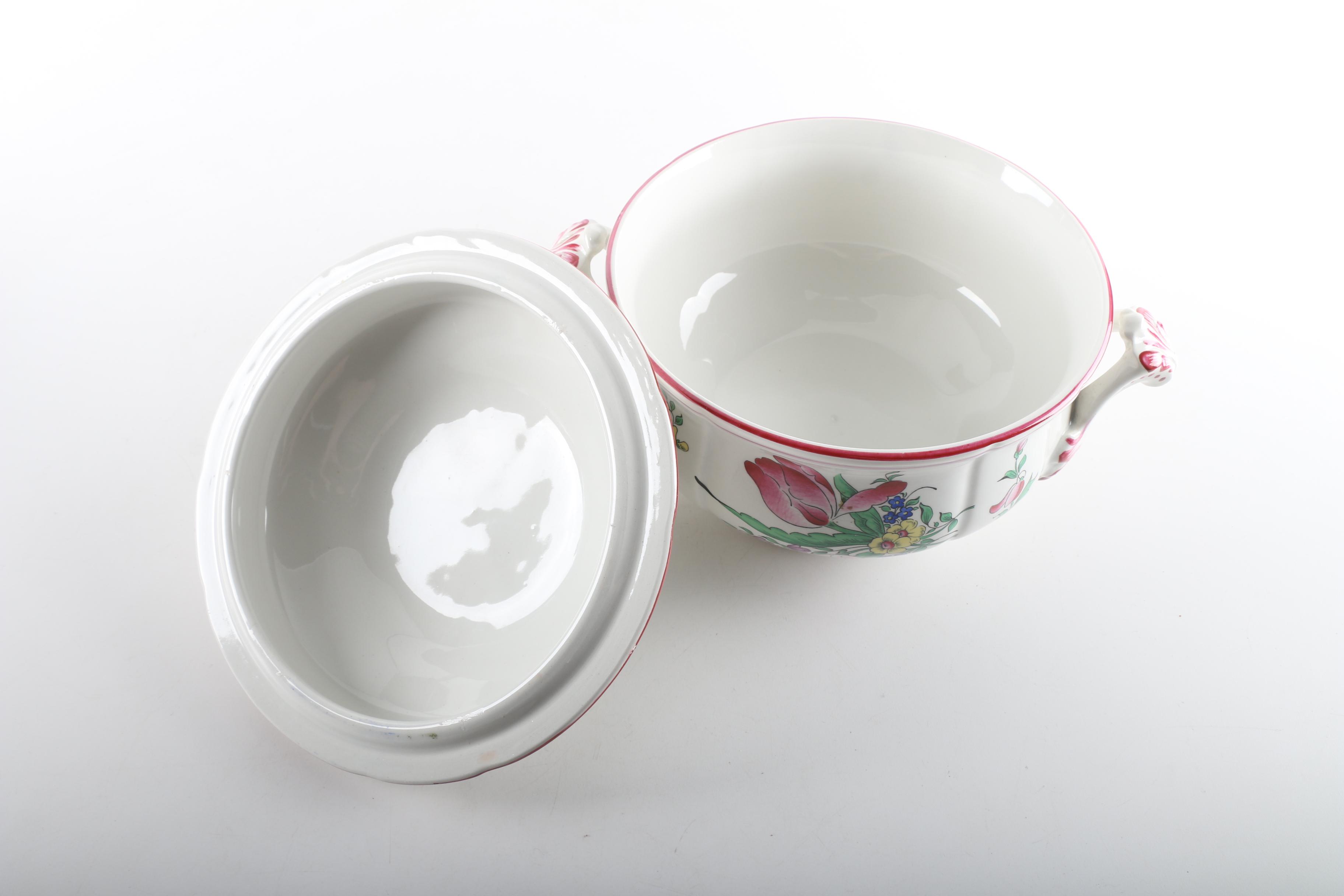 French Faience Keller & Guerrin Lunéville "Old Strasbourg" Tureens 1880-1922