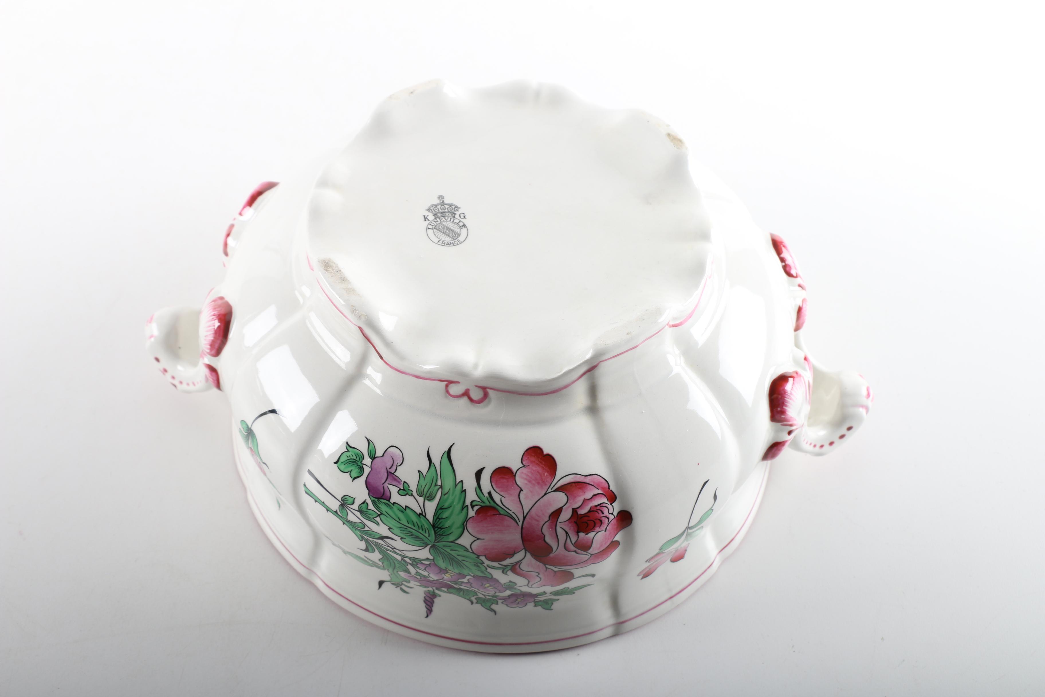 French Faience Keller & Guerrin Lunéville "Old Strasbourg" Tureens 1880-1922