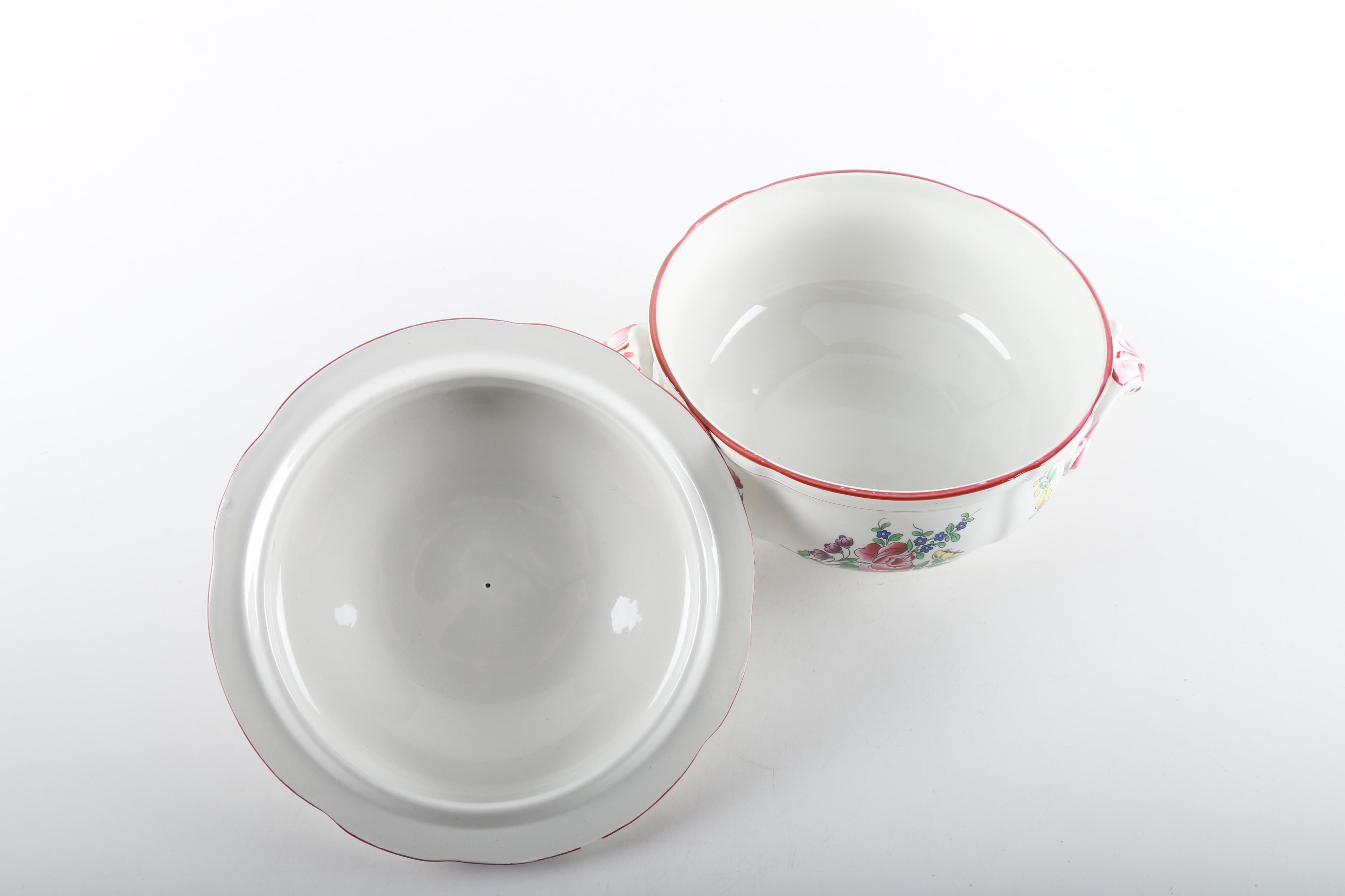 French Faience Keller & Guerrin Lunéville "Old Strasbourg" Tureens 1880-1922