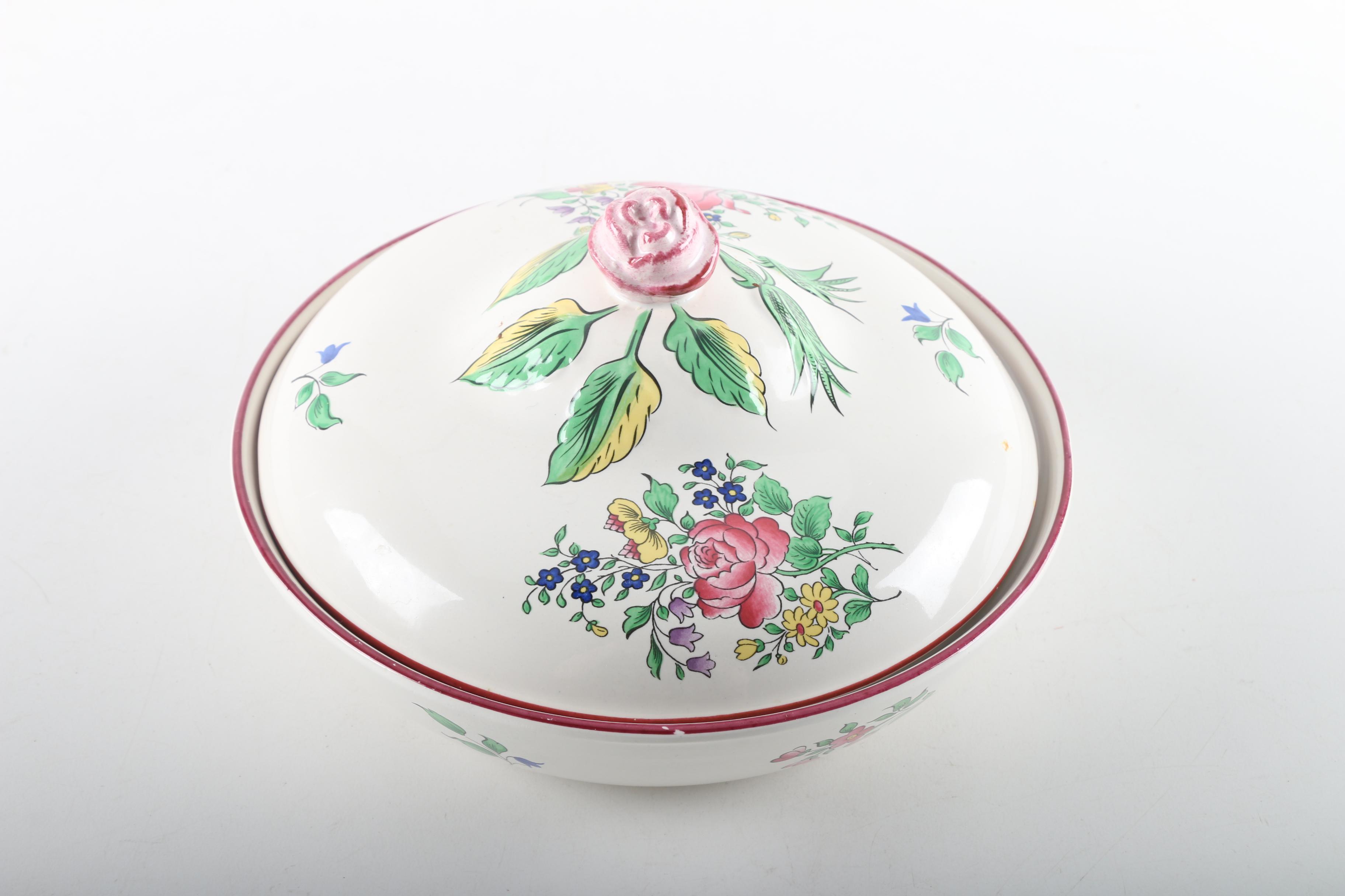 French Faience Keller & Guerrin Lunéville "Old Strasbourg" Tureens 1880-1922