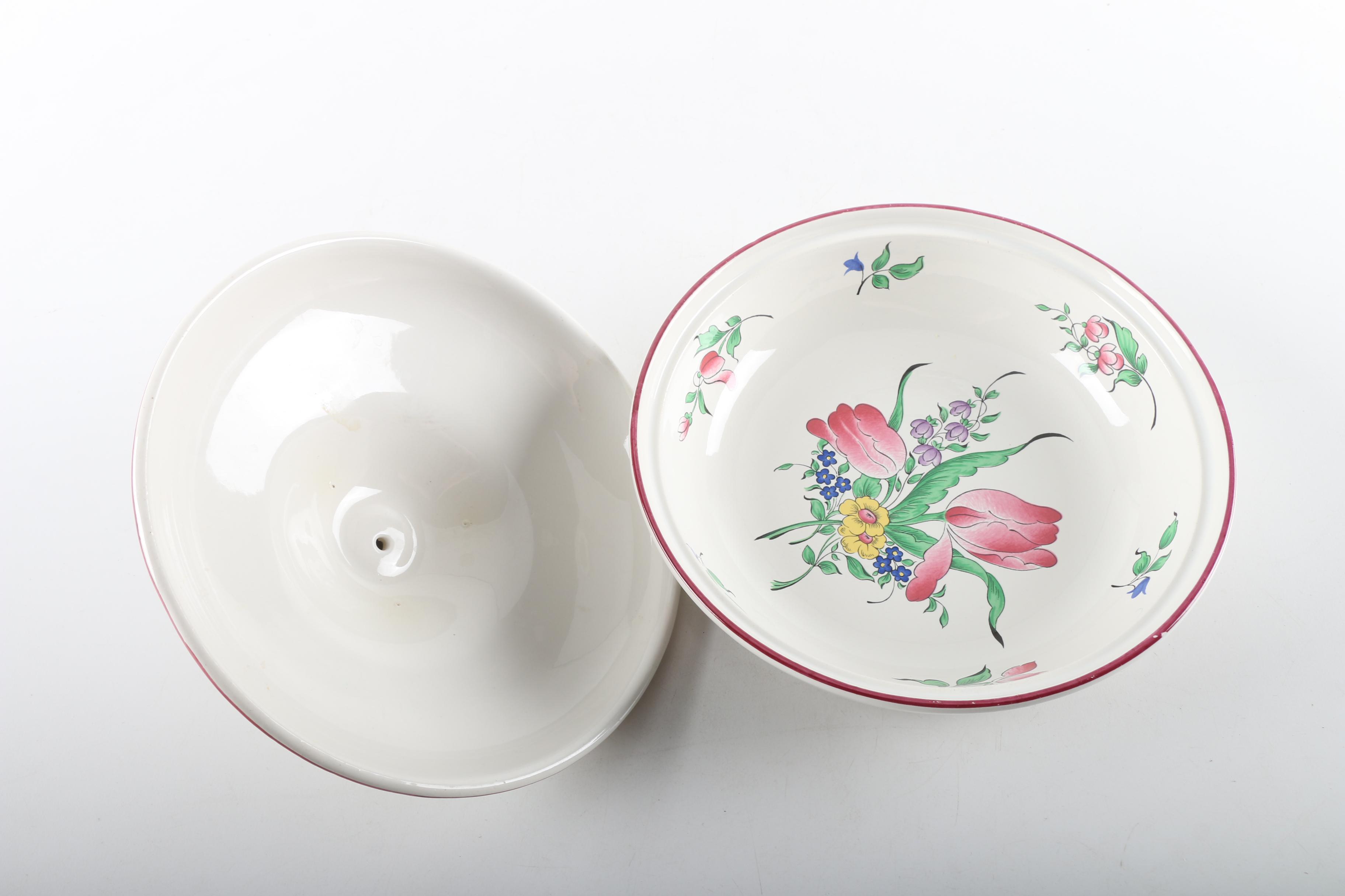 French Faience Keller & Guerrin Lunéville "Old Strasbourg" Tureens 1880-1922