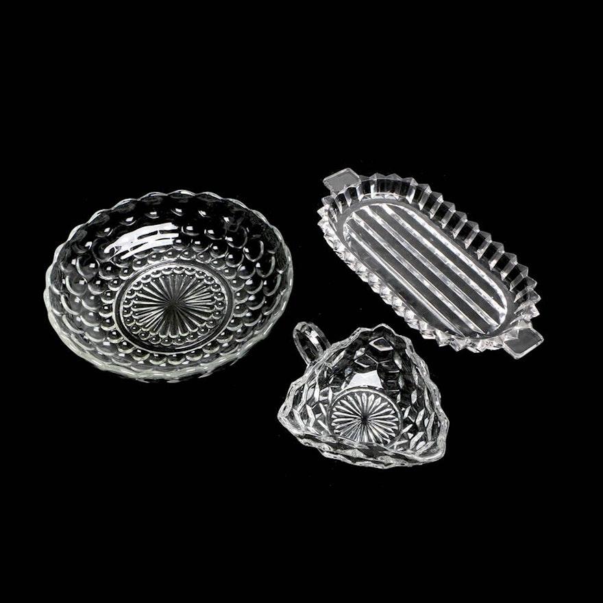 Pressed Glass Serving Dishes