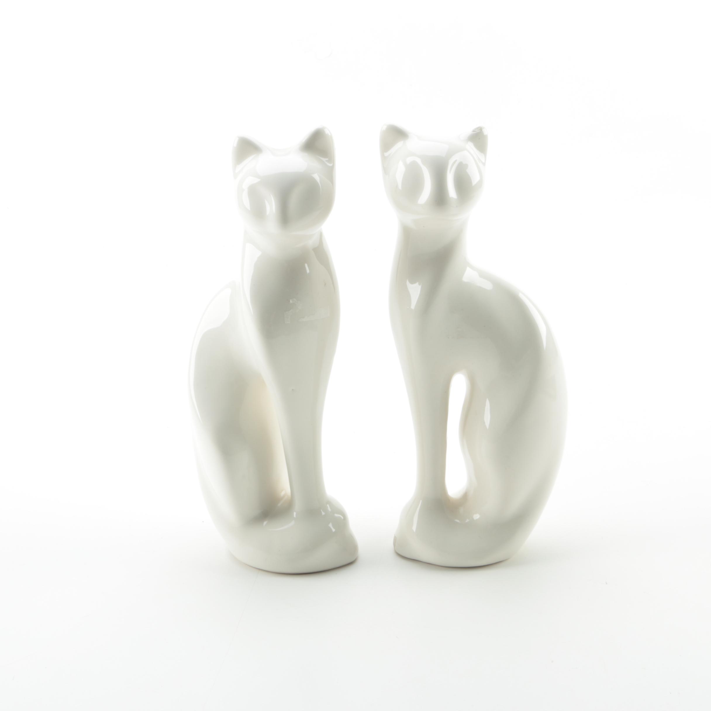 Vintage Ceramic Cat Figurines