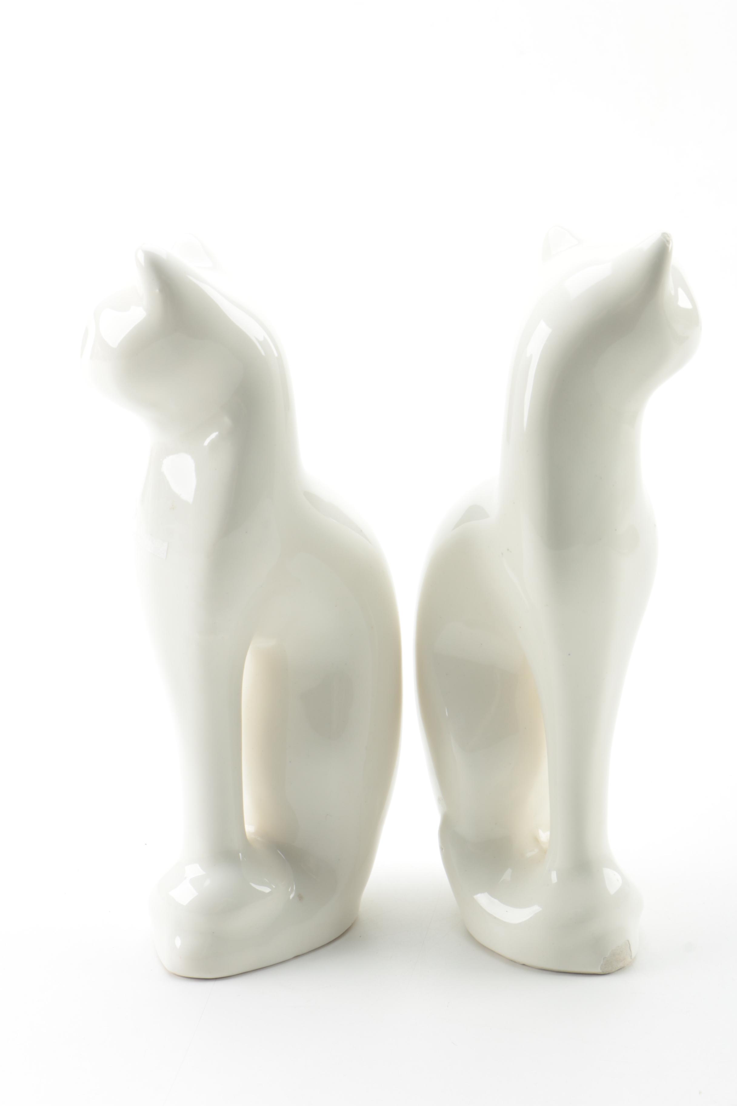 Vintage Ceramic Cat Figurines