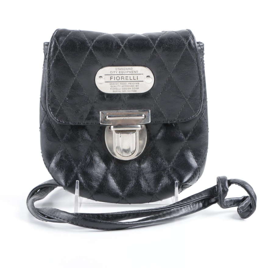 Fiorelli Standard City Equipment Black Leather Crossbody Handbag