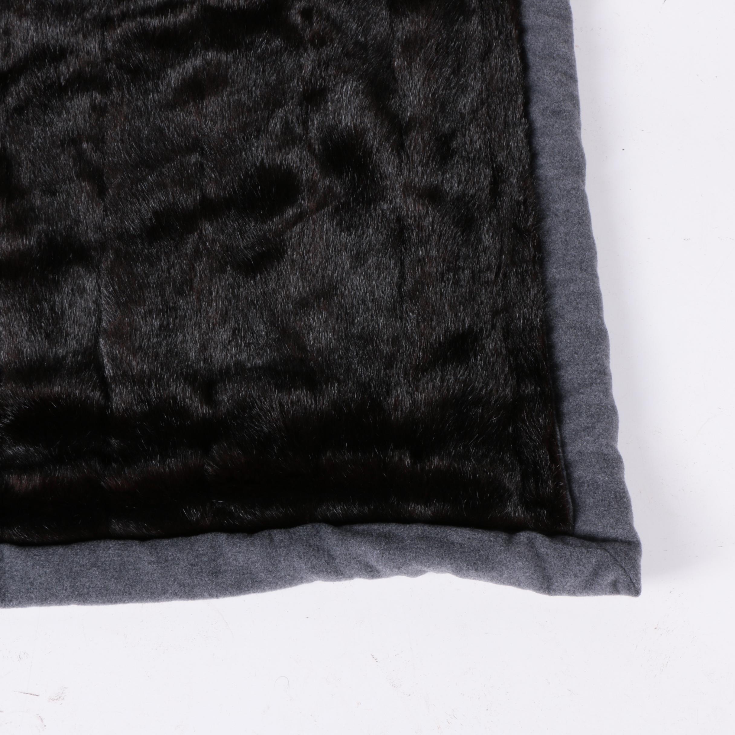 Henry d'Elkin Faux Fur Cashmere and Wool Blanket