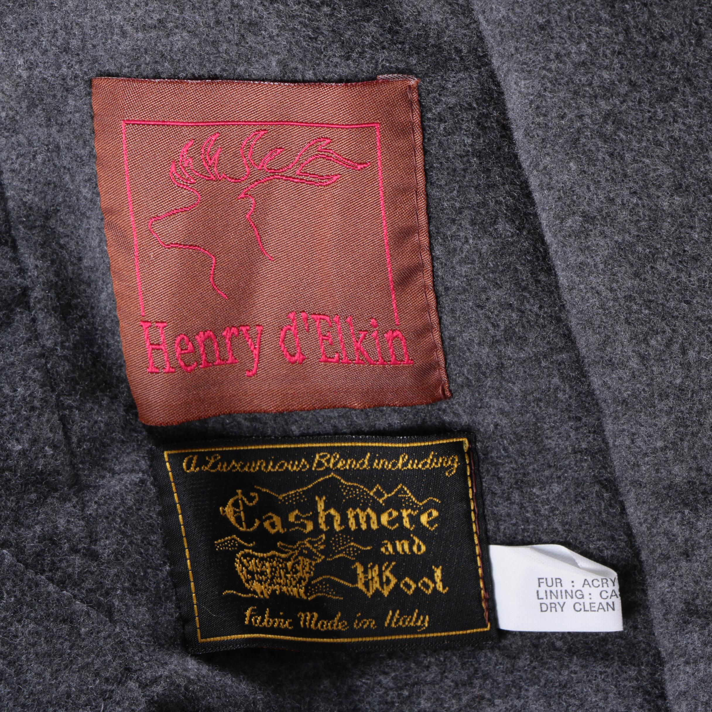 Henry d'Elkin Faux Fur Cashmere and Wool Blanket