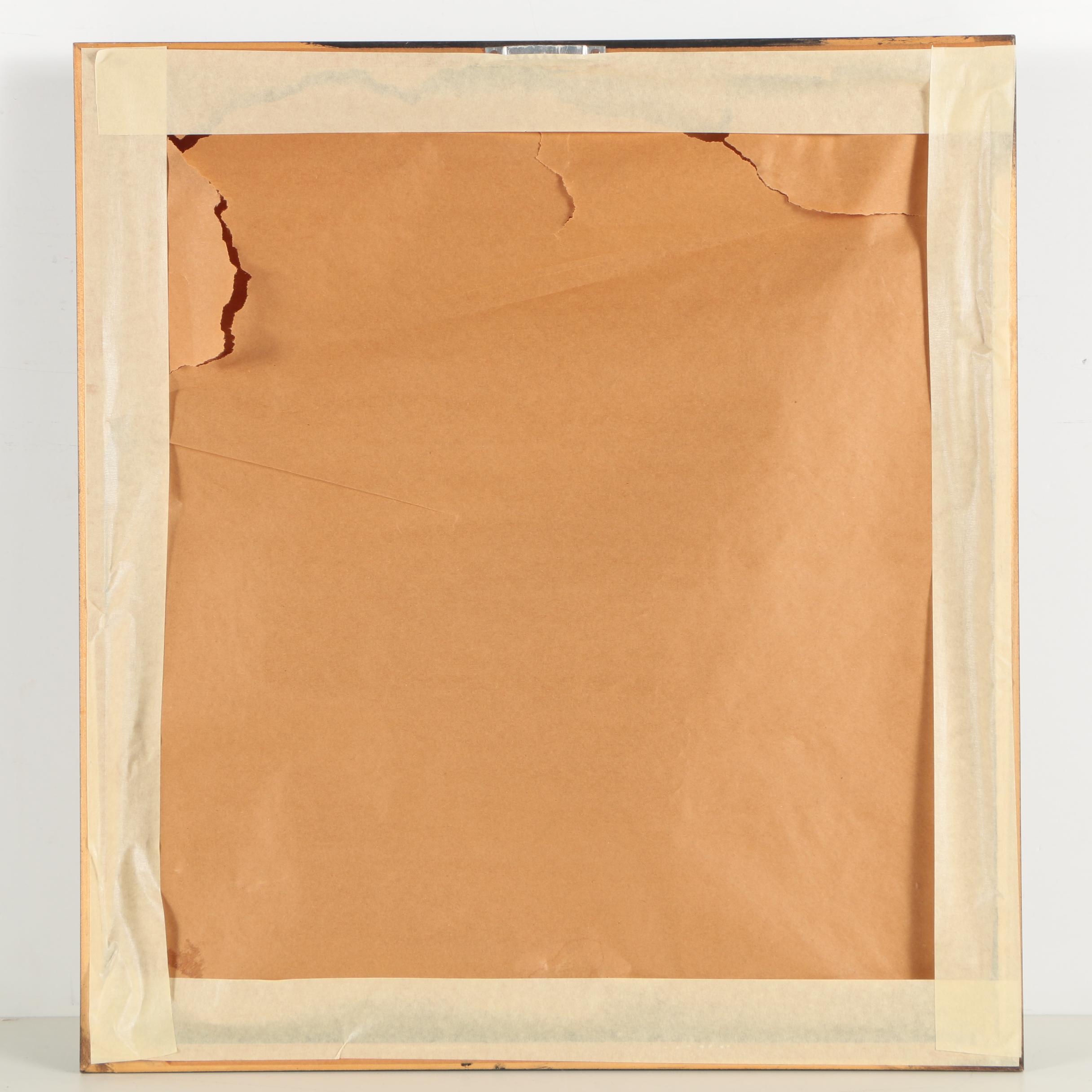 Lithograph After Dan Cake of Lighthouse Along Rocky Coast