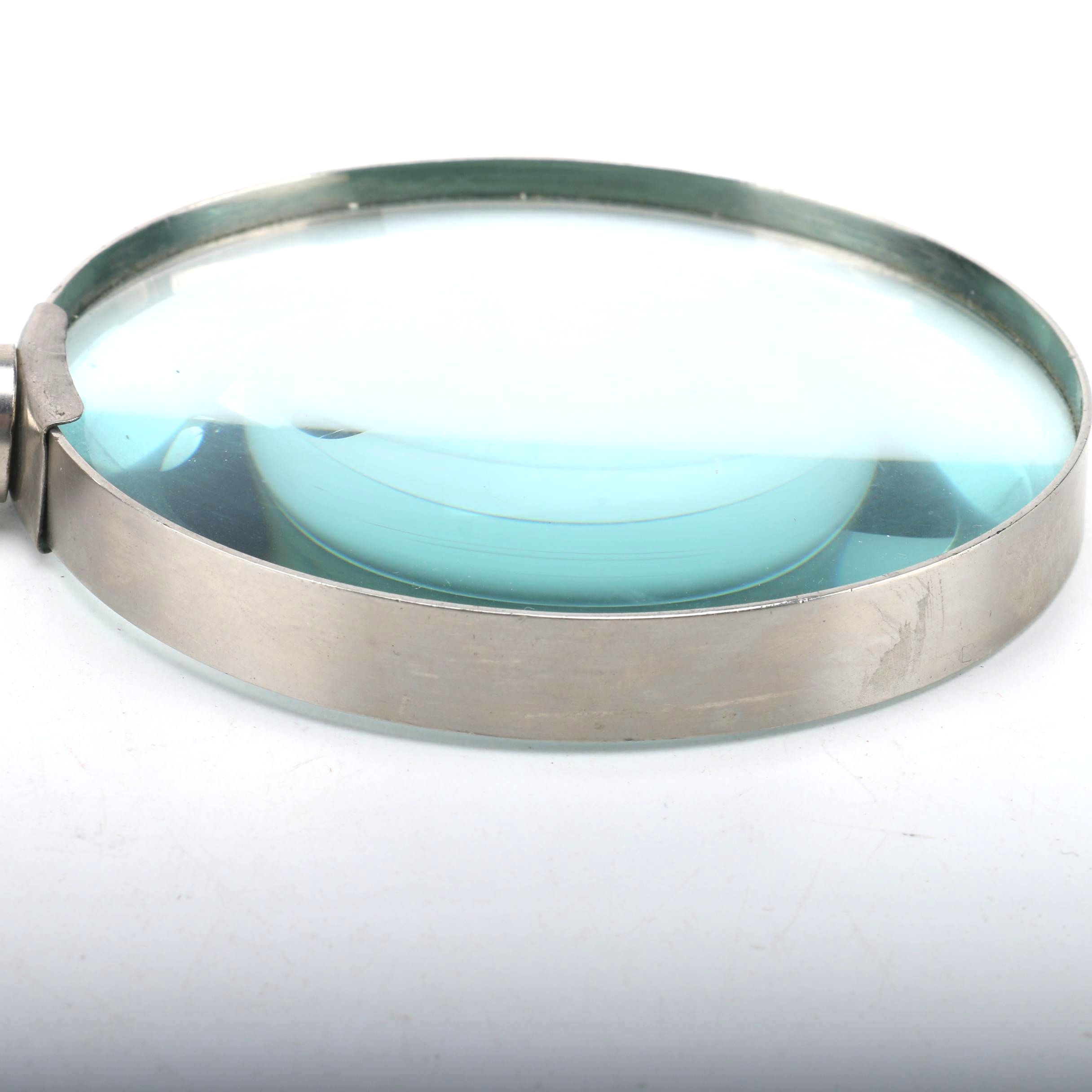 Magnifying Glass with Tooled Leather Handle