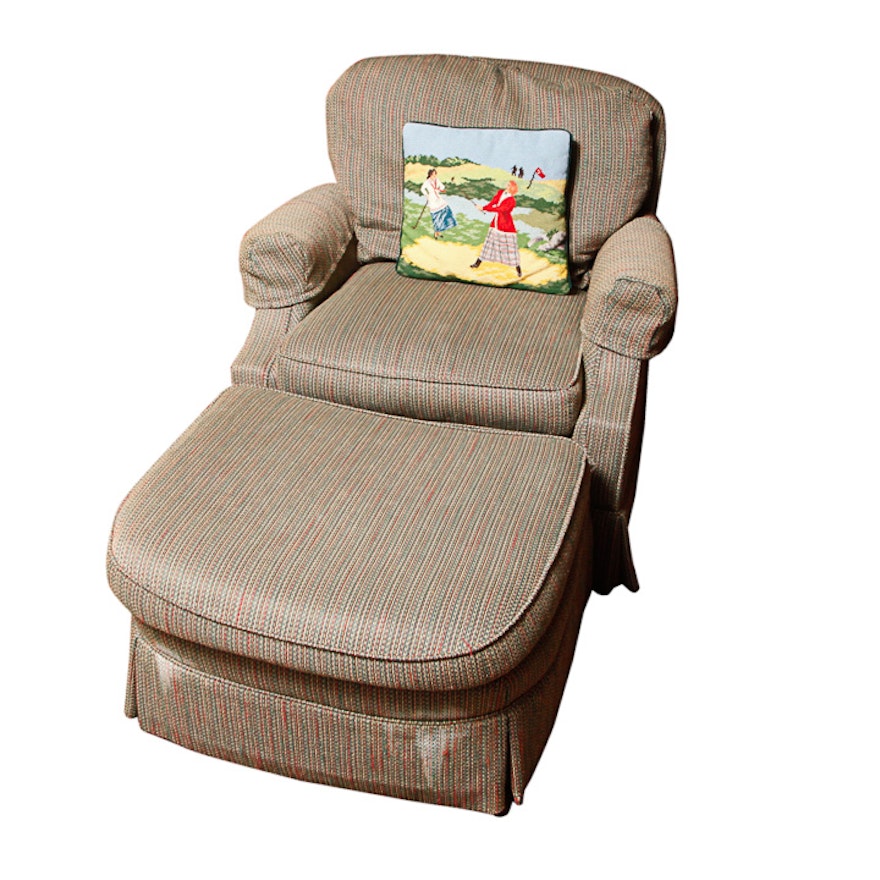 Upholstered Armchair with Ottoman by Pennsylvania House