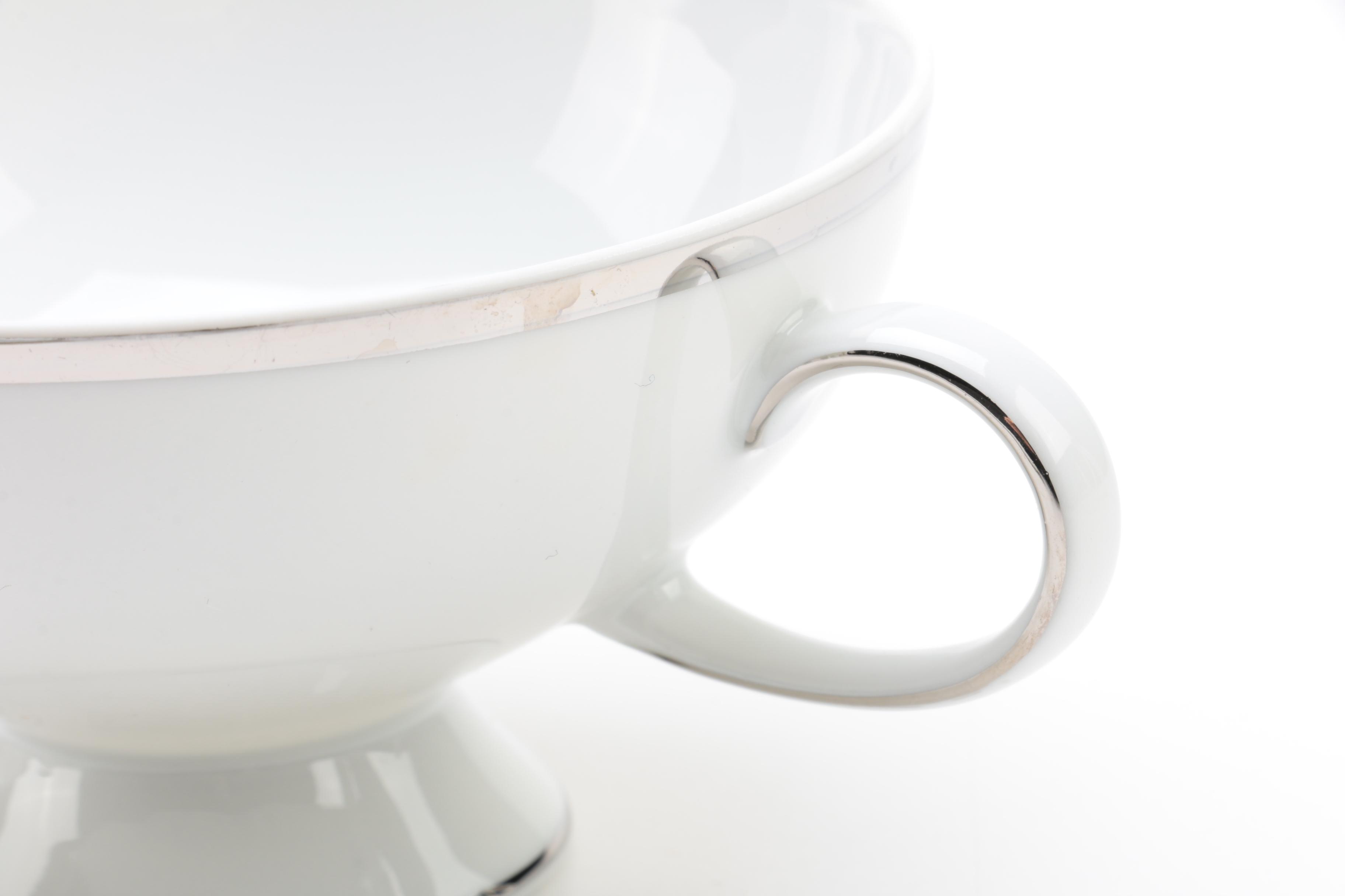 Gerold Porzellan 'Gracious Lady' Porcelain Teacups and Saucers