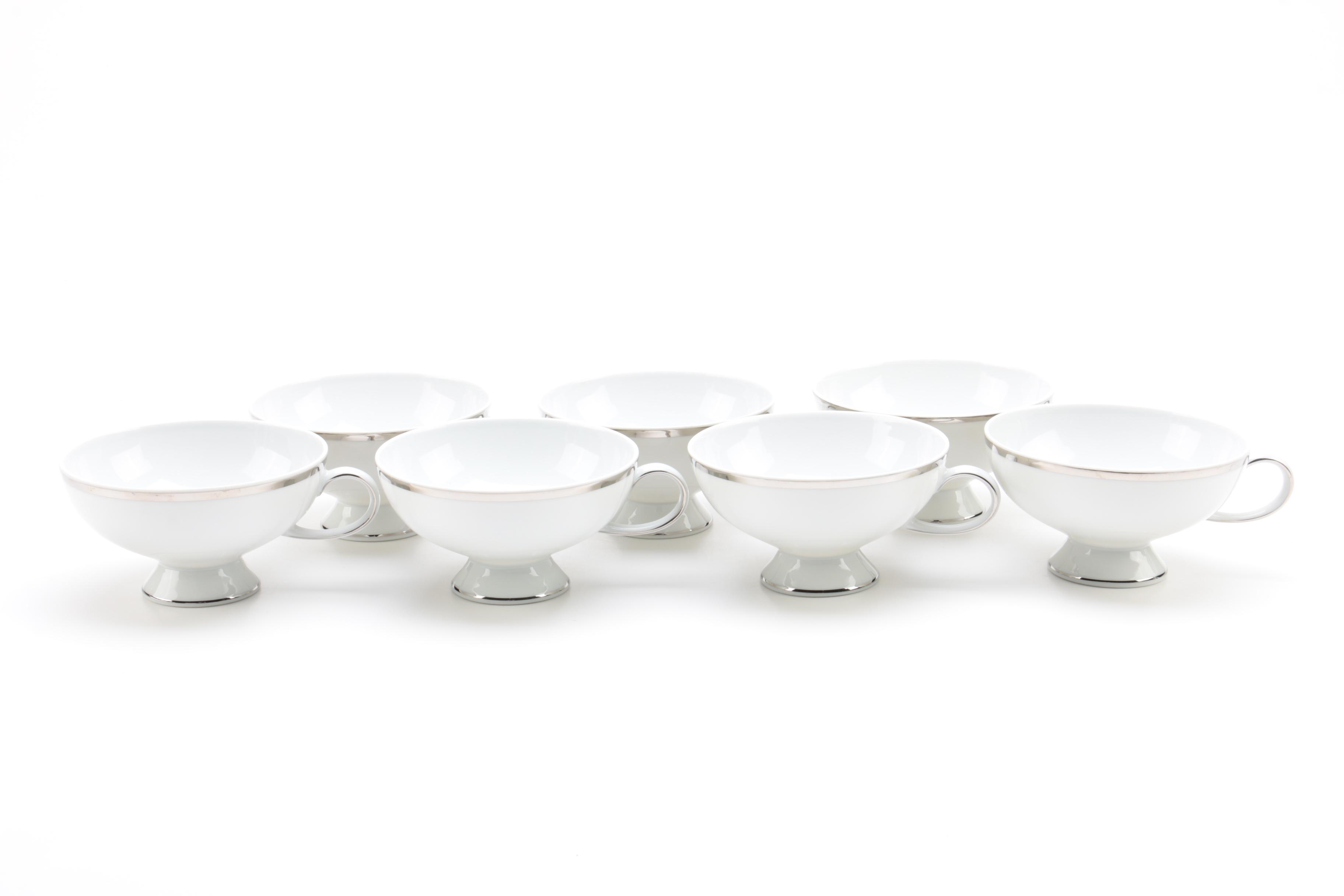 Gerold Porzellan 'Gracious Lady' Porcelain Teacups and Saucers