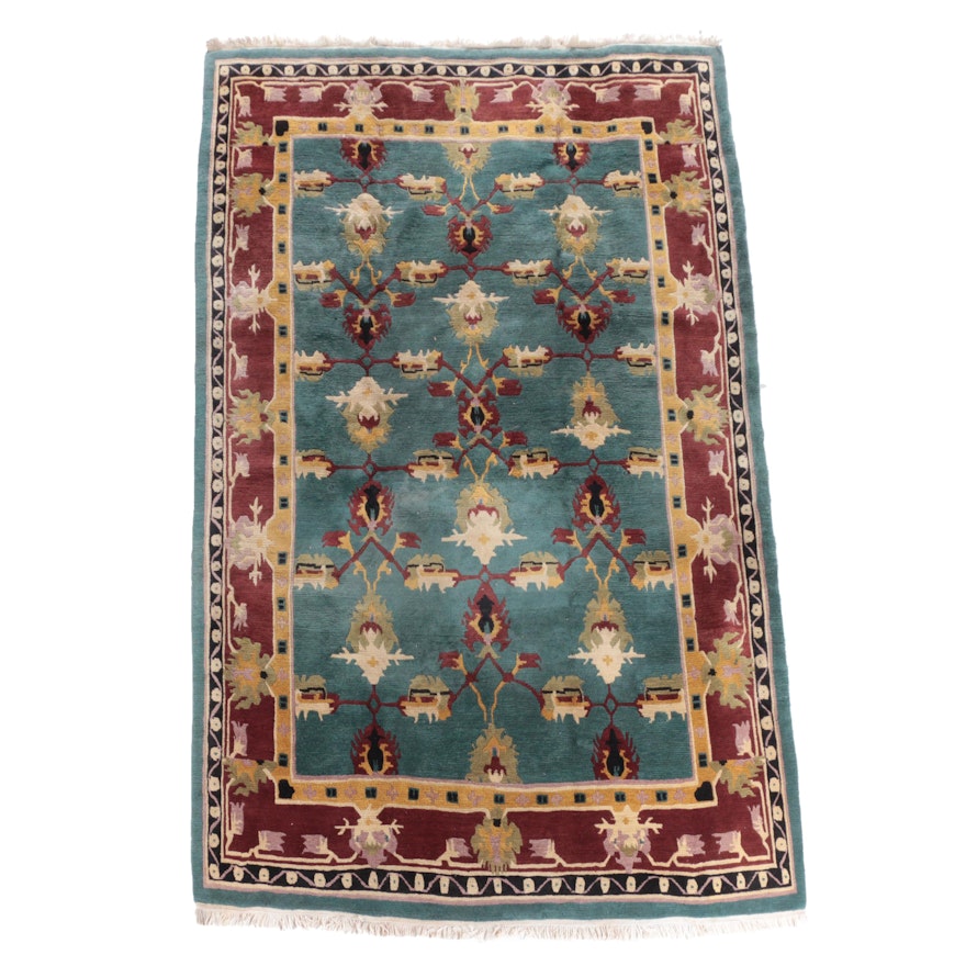 Hand-Knotted Tibetan Wool Area Rug