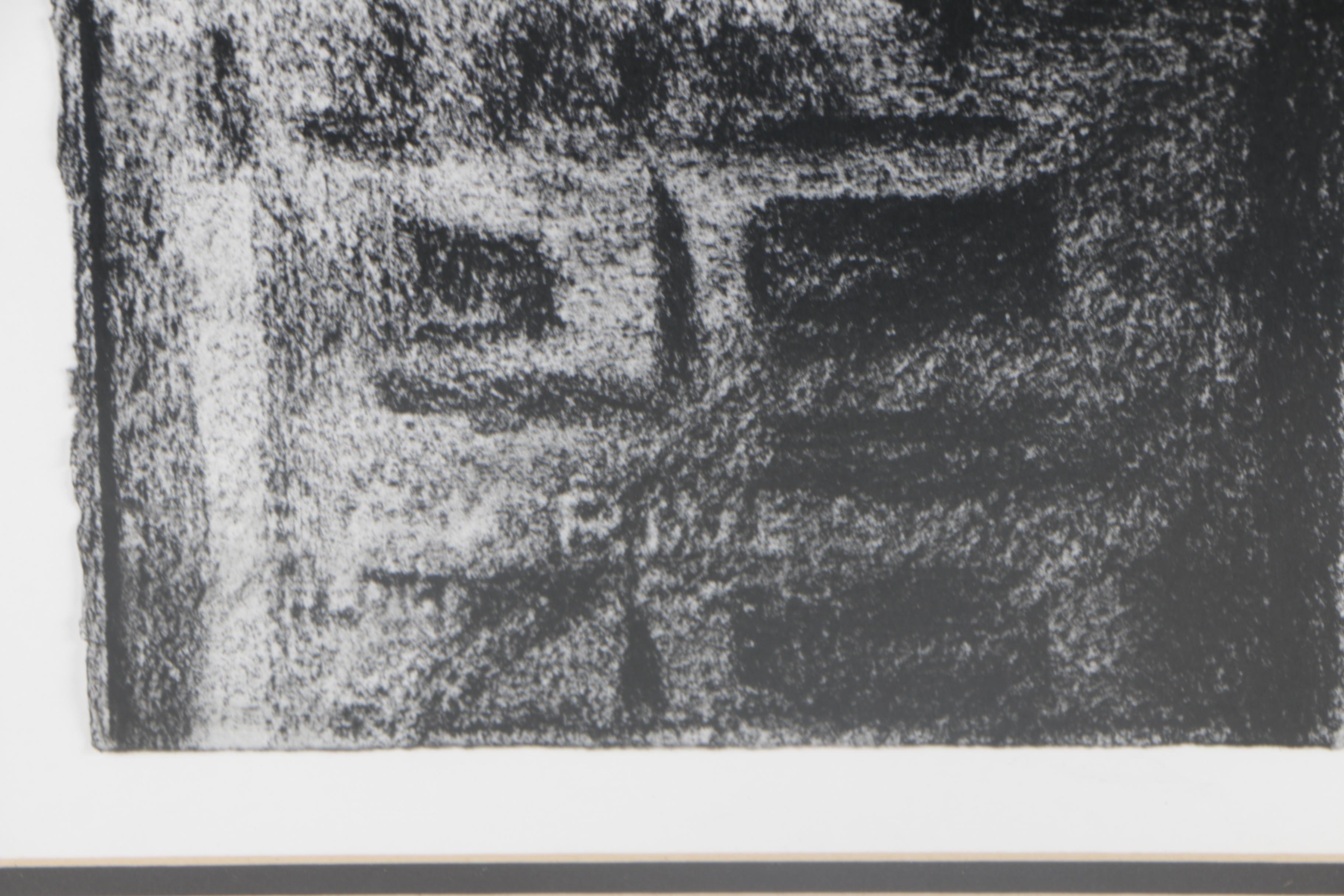 June Shadoan Charcoal Drawing "Icons and Three Windows"