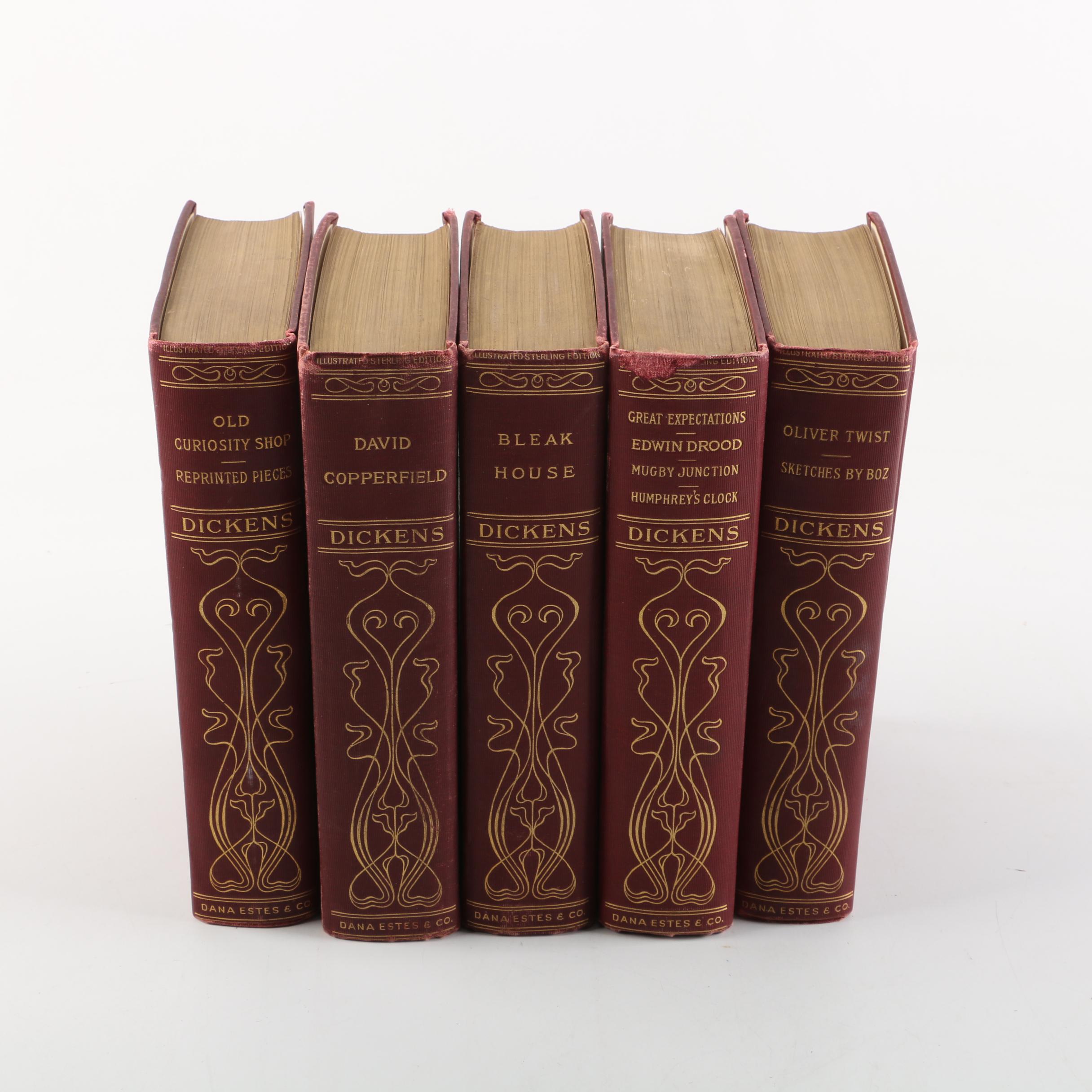 Multi-Volume Illustrated Sterling Edition Set of Works by Charles Dickens
