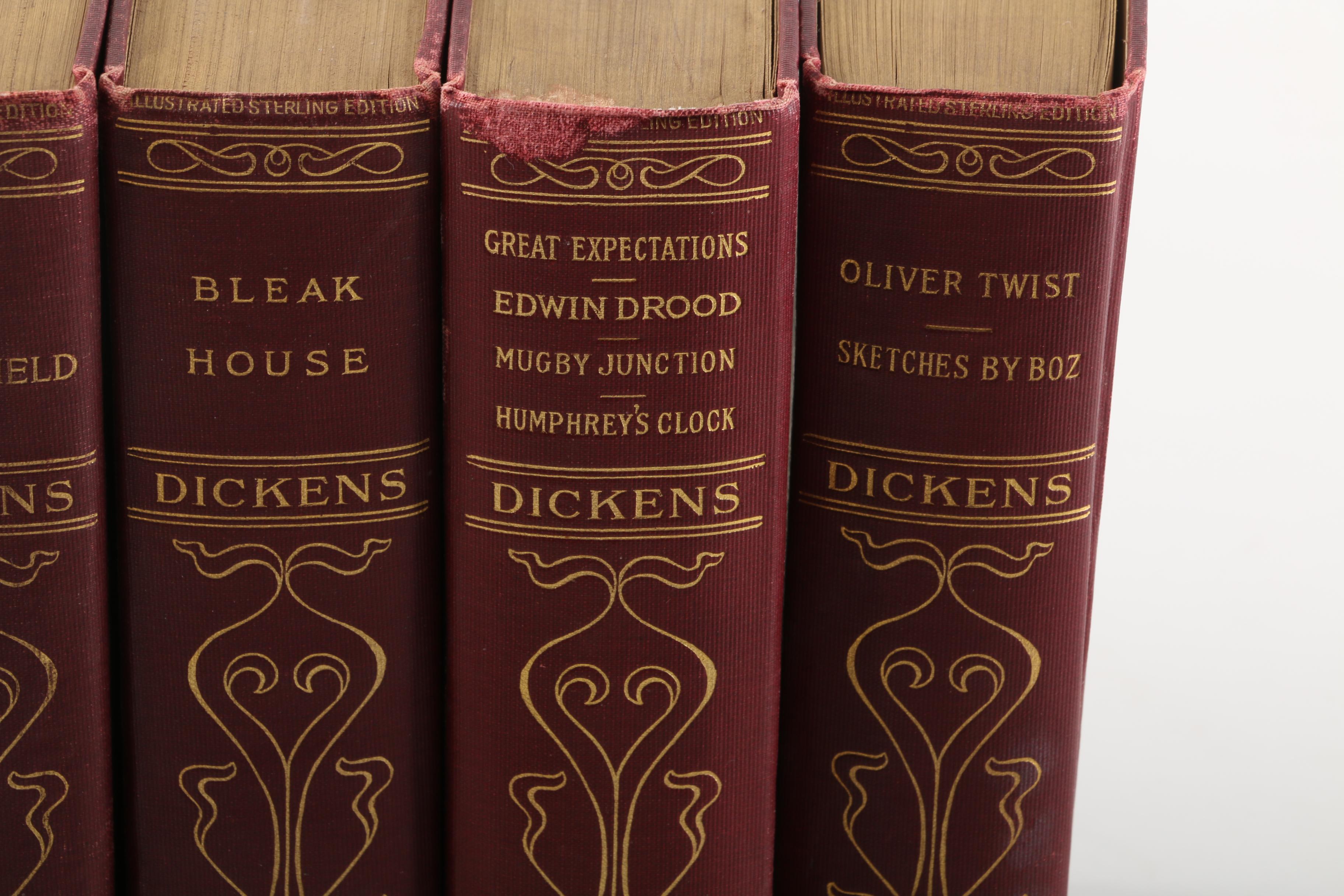 Multi-Volume Illustrated Sterling Edition Set of Works by Charles Dickens