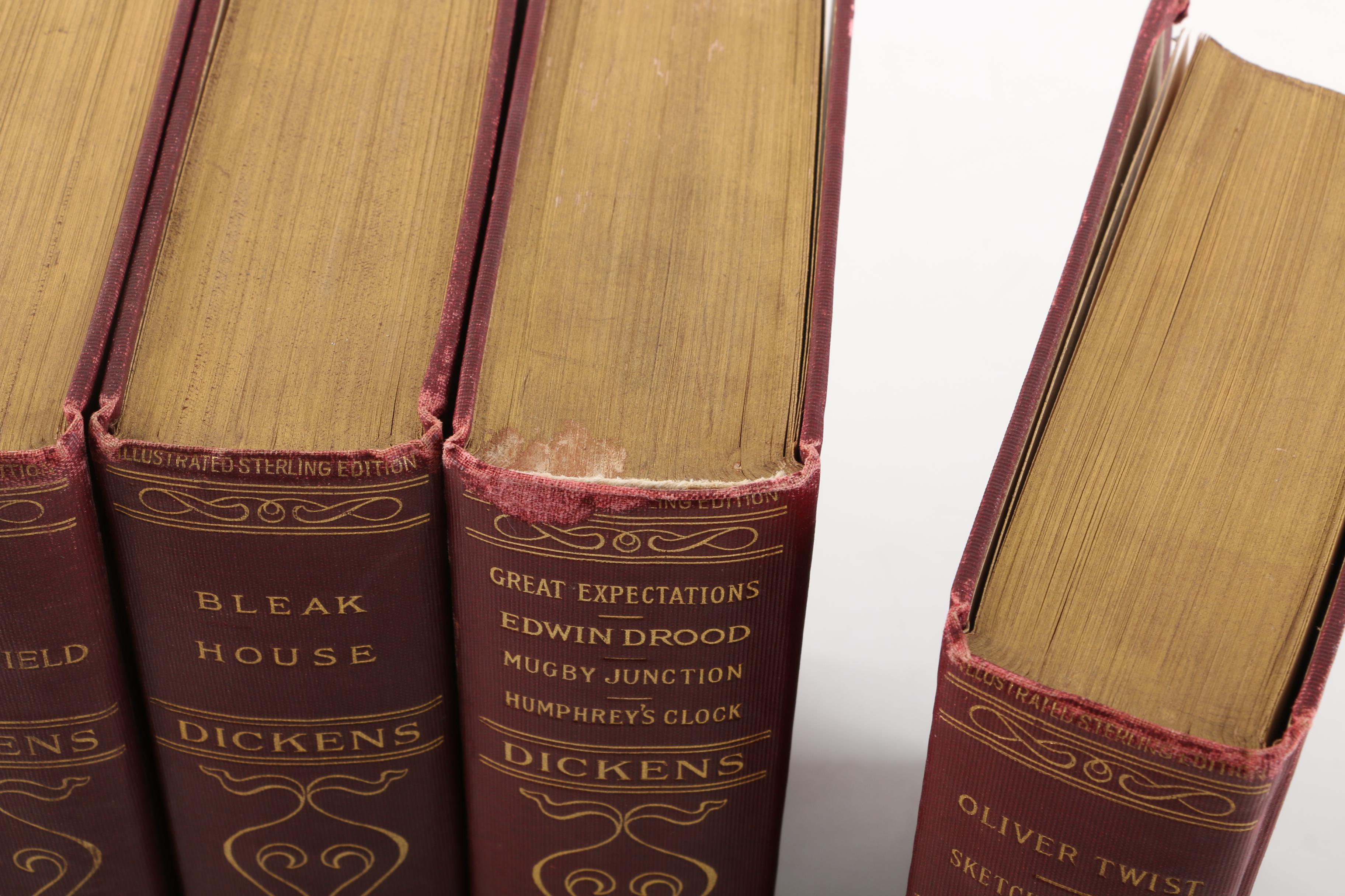 Multi-Volume Illustrated Sterling Edition Set of Works by Charles Dickens