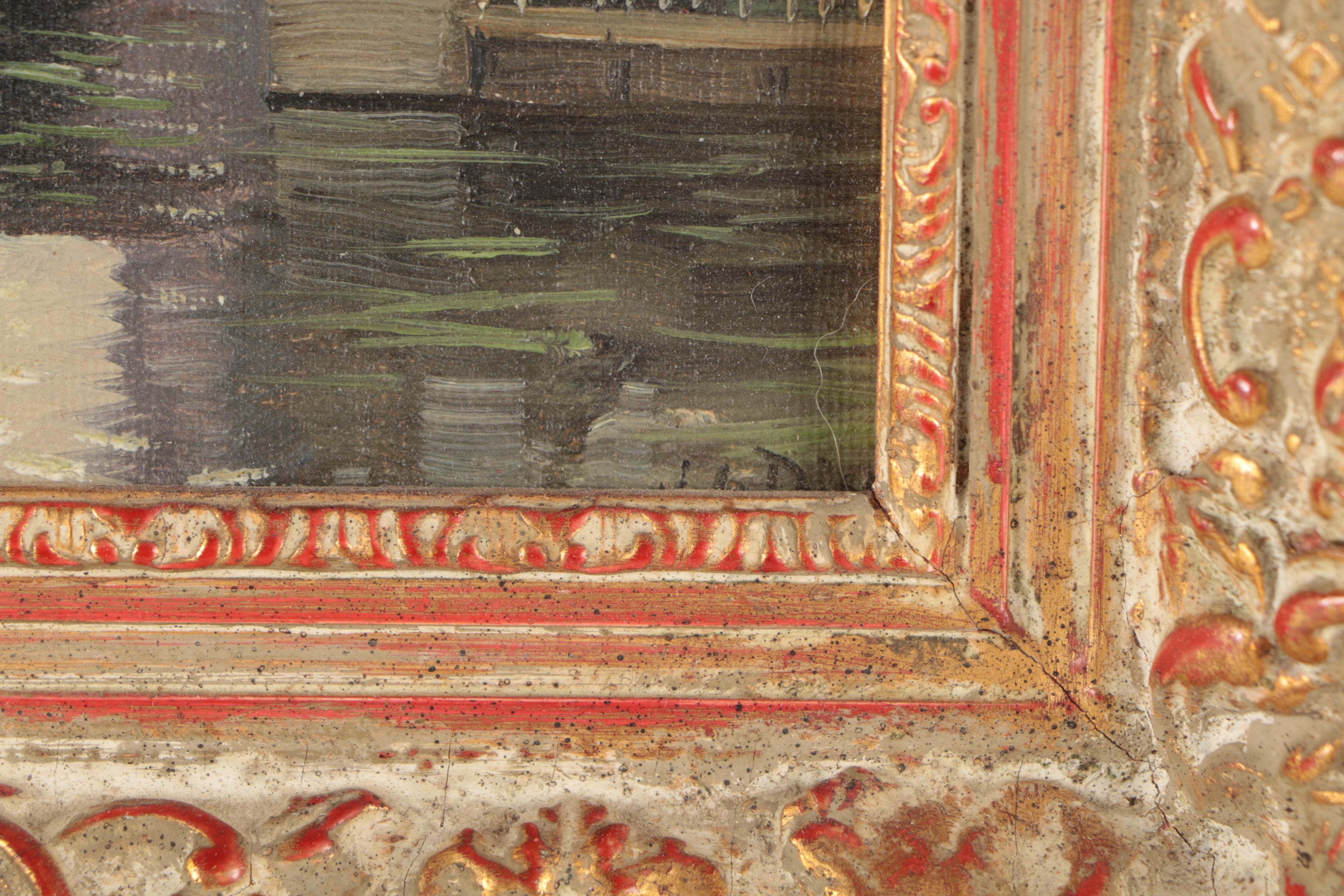 Jacobus Lambertus Dispo, Sr. Mid Century Oil Paintings of Amsterdam Canal Scenes