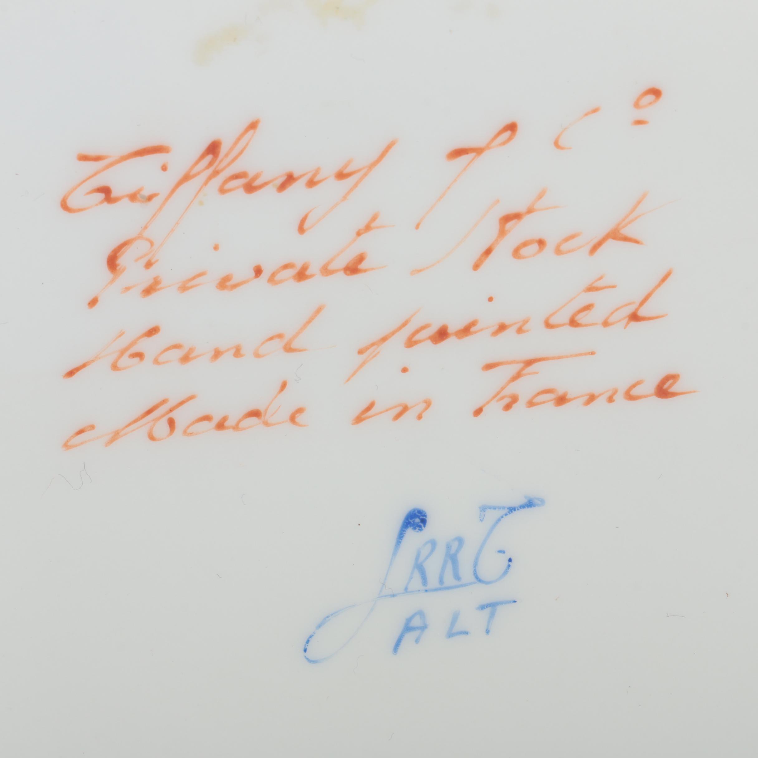 Porcelain Cachepots Featuring Tiffany "Black Shoulder" Urn