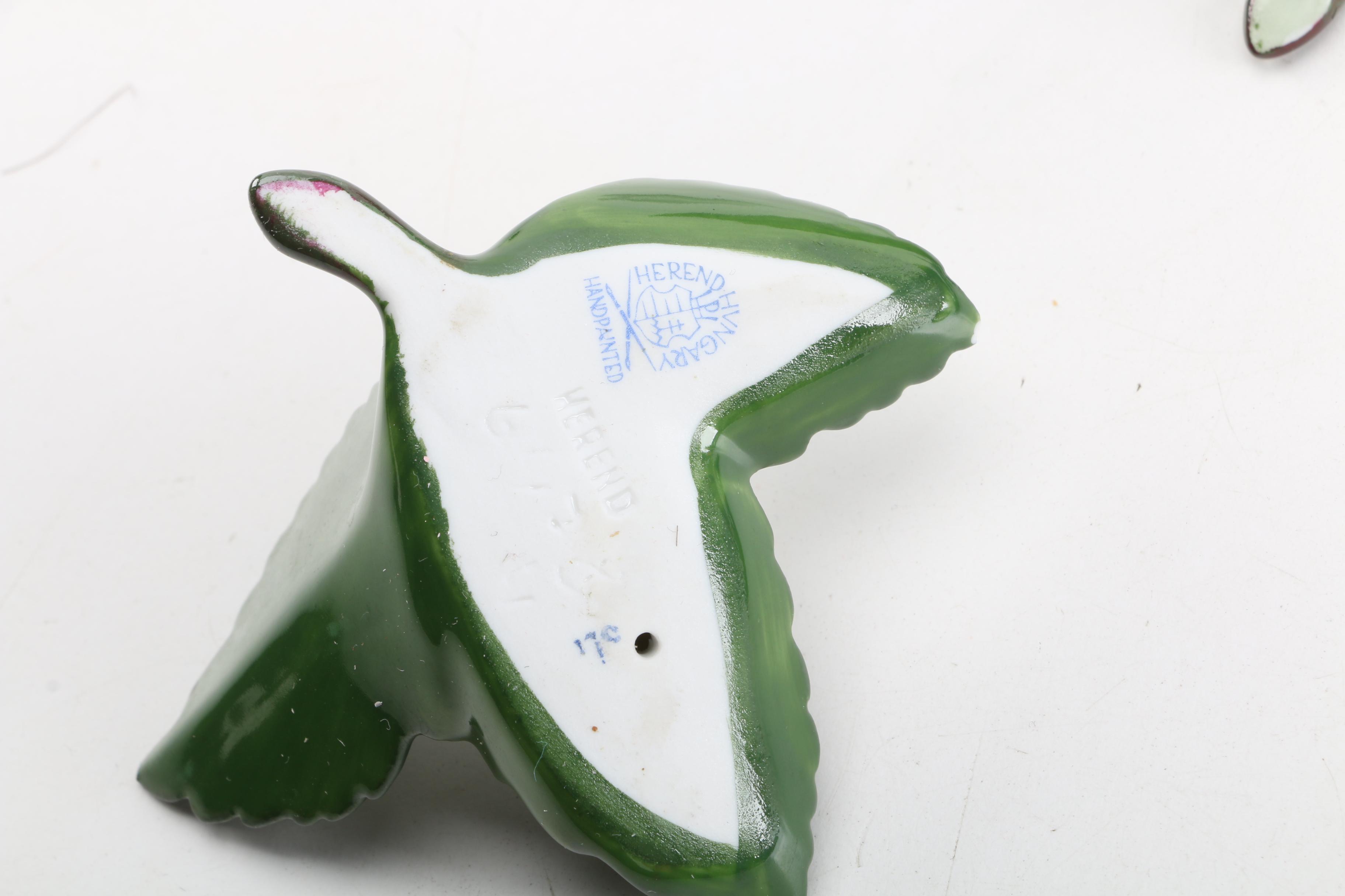 Herend and Coalport Porcelain Place Card Holders