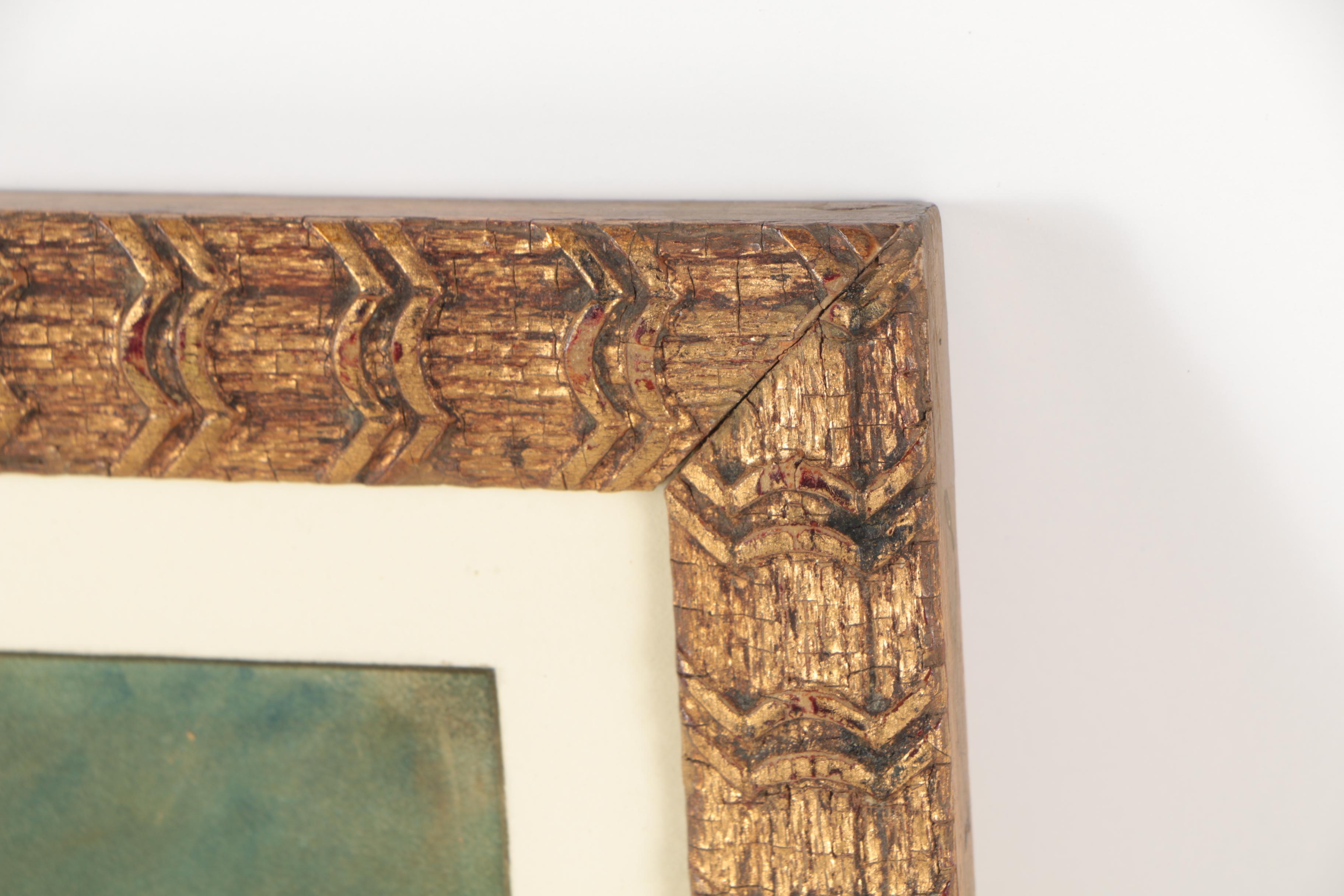 Pastel Portrait of a Red-Headed Figure