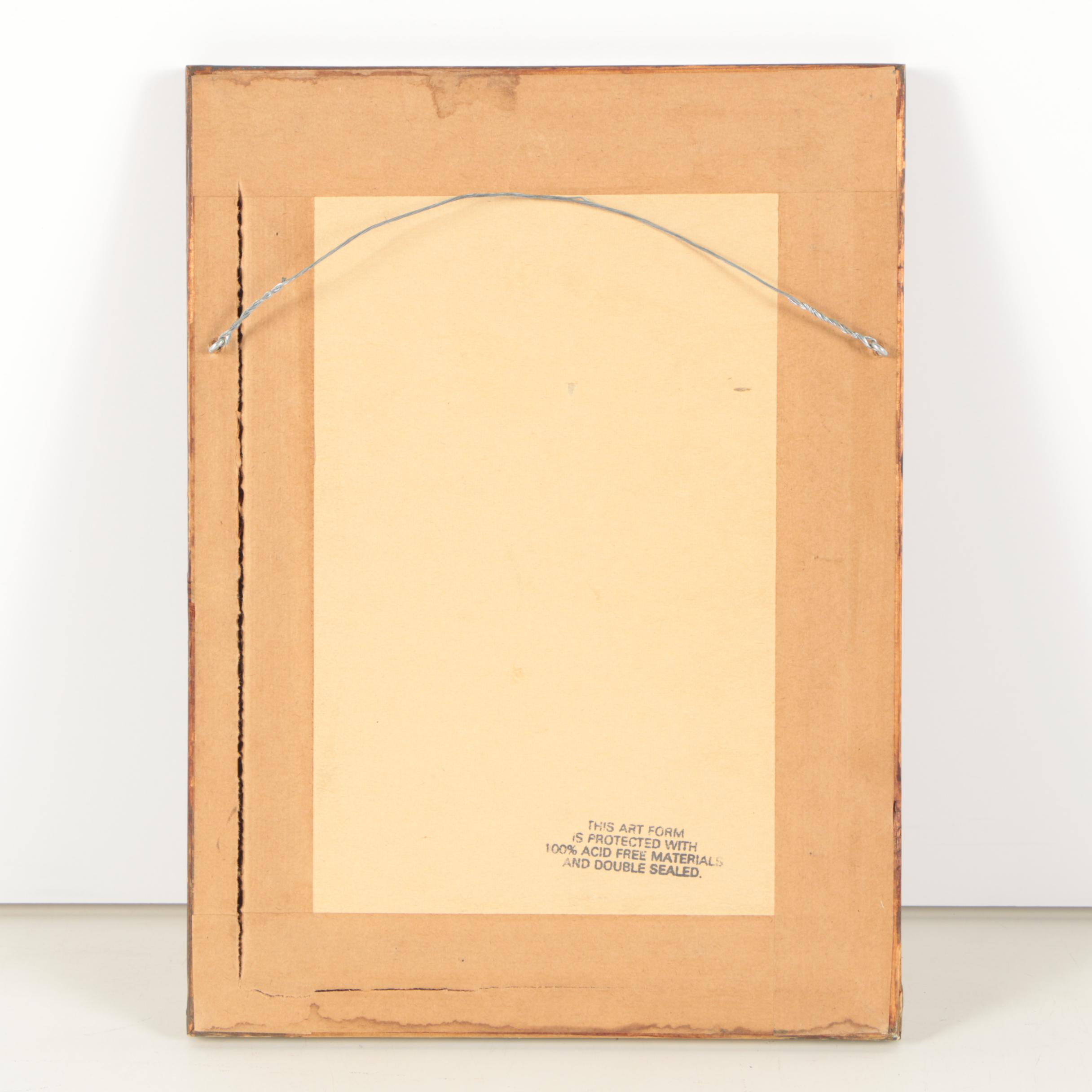 Pastel Portrait of a Red-Headed Figure