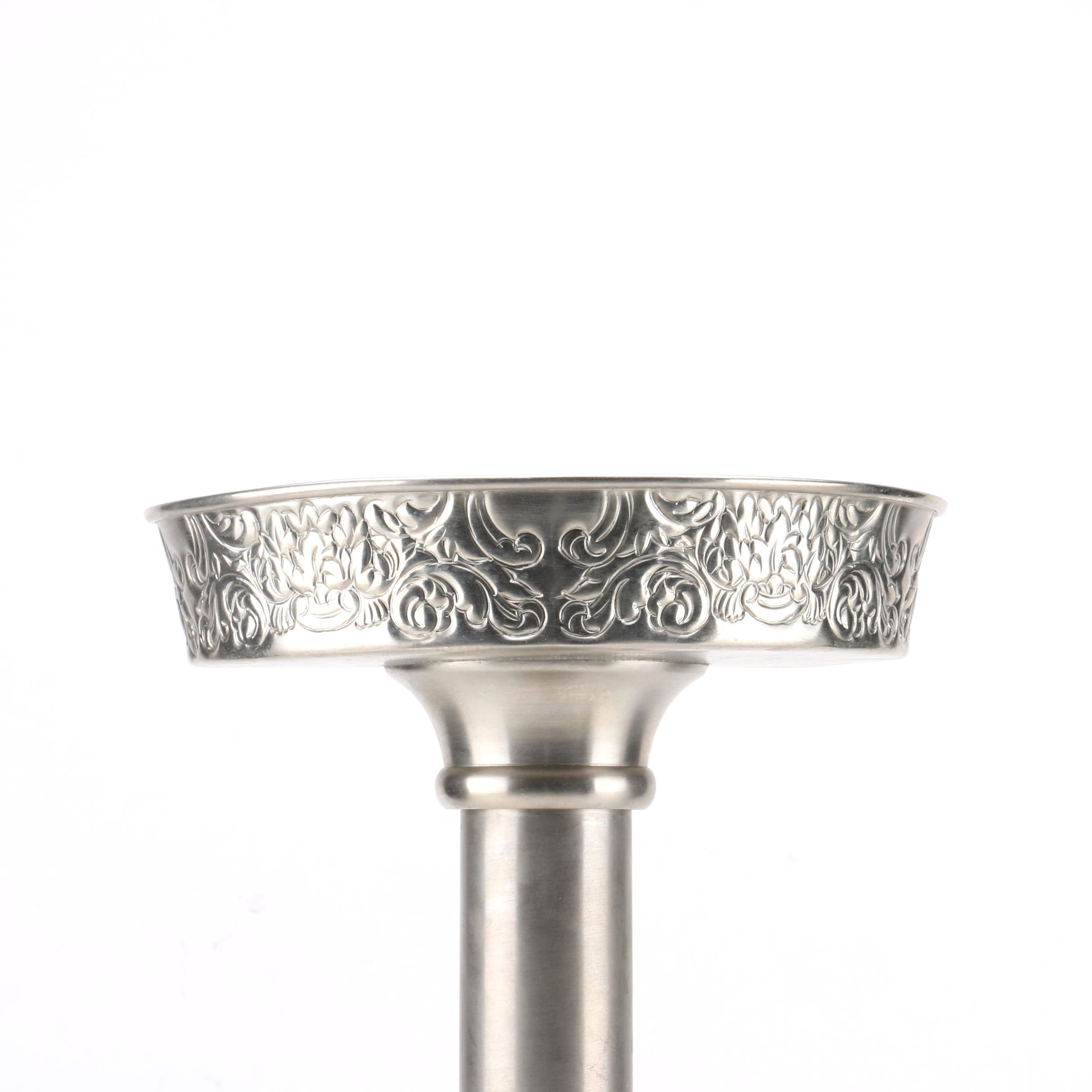 "Stetson 1865" Silver Tone Metal Footed Stand