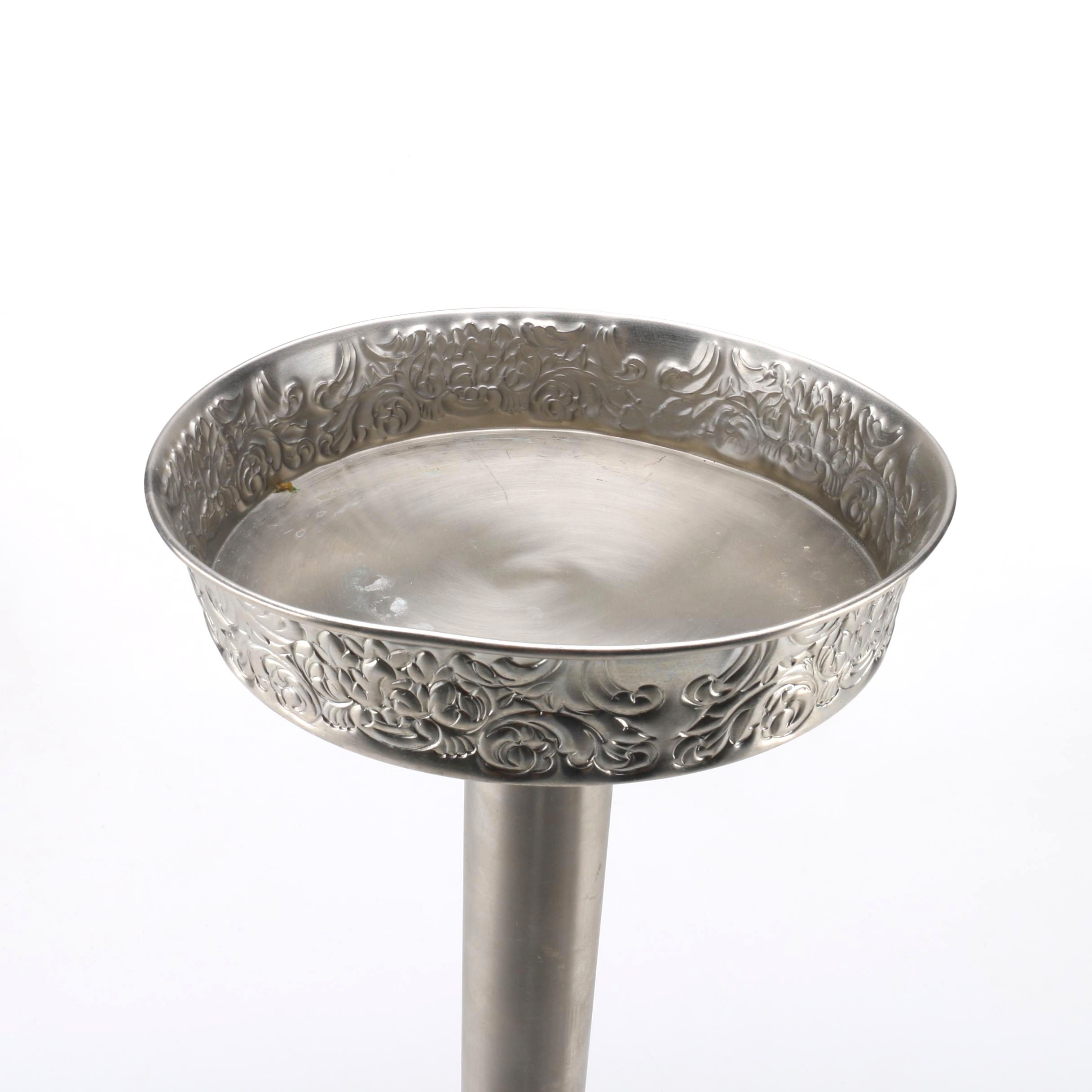 "Stetson 1865" Silver Tone Metal Footed Stand