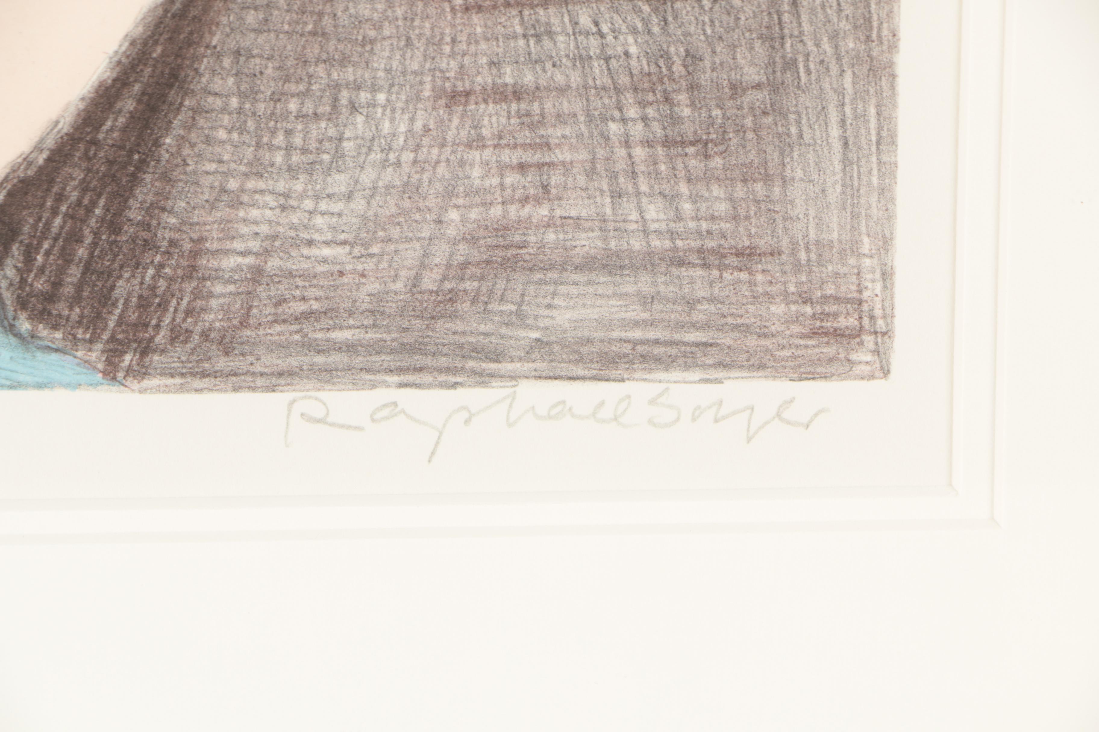 Raphael Soyer Lithograph "Meditation"