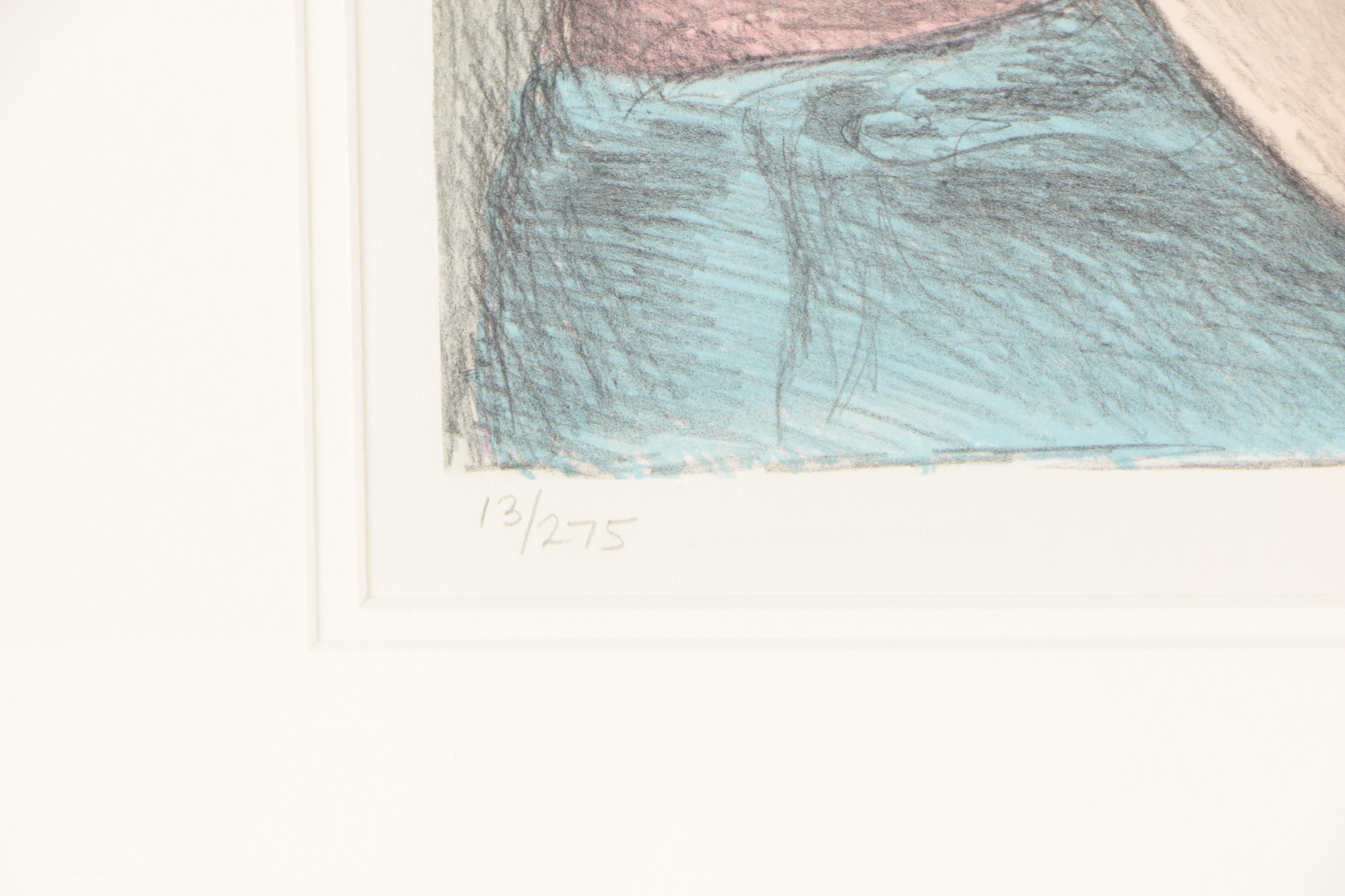 Raphael Soyer Lithograph "Meditation"