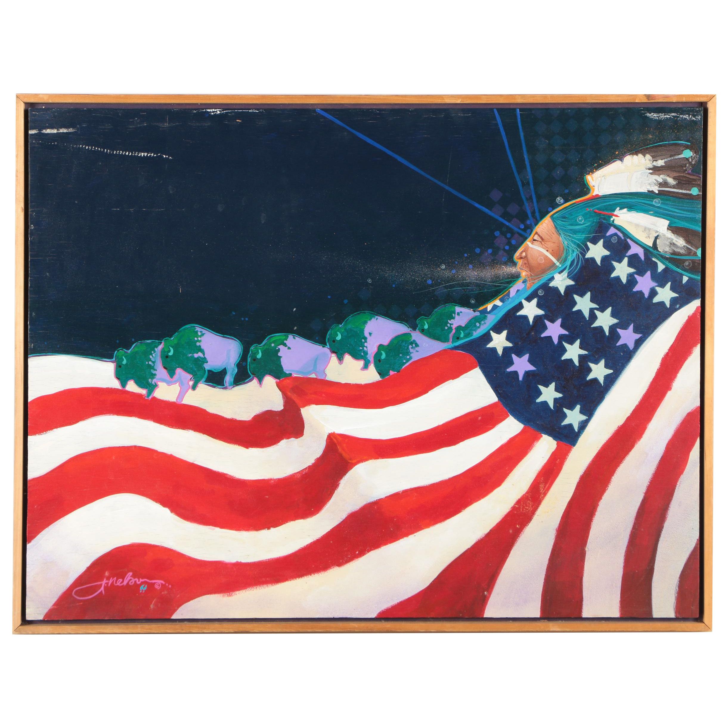 Jim J. Nelson Acrylic Painting on Panel