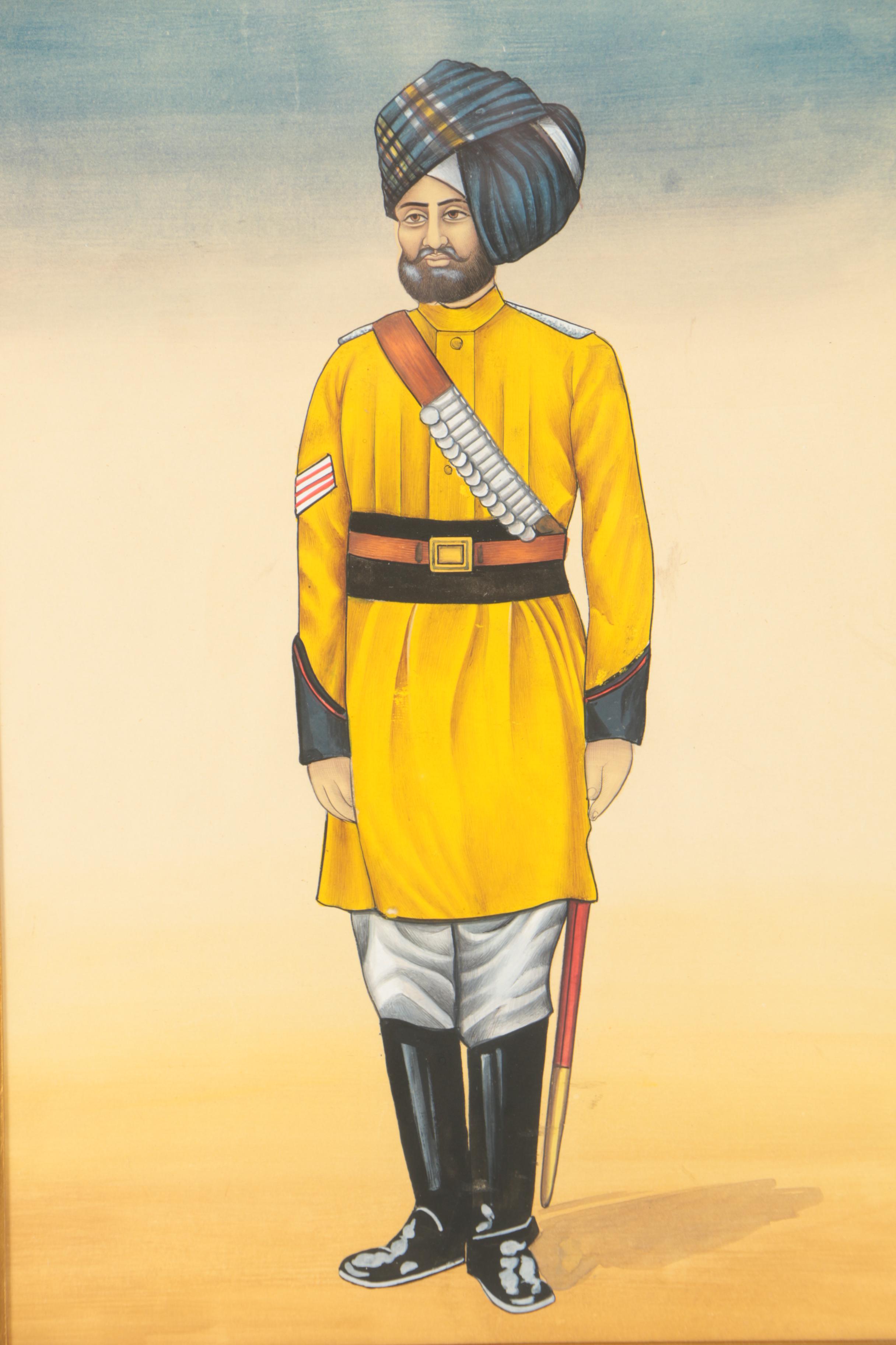 Watercolor Portrait of Skinner's Horse Cavalryman