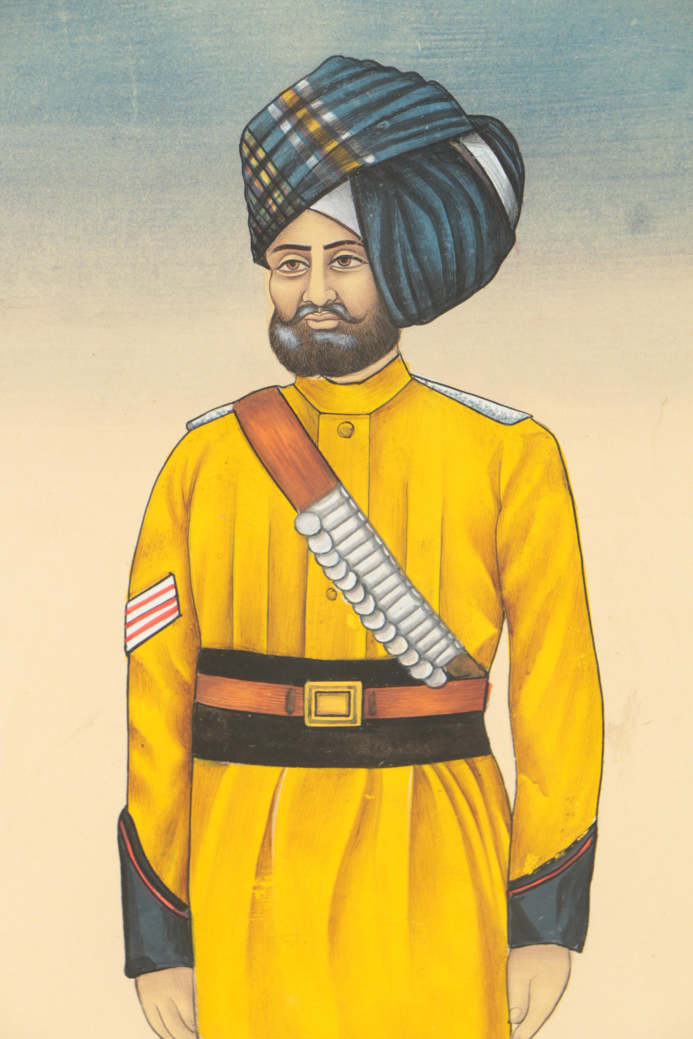 Watercolor Portrait of Skinner's Horse Cavalryman