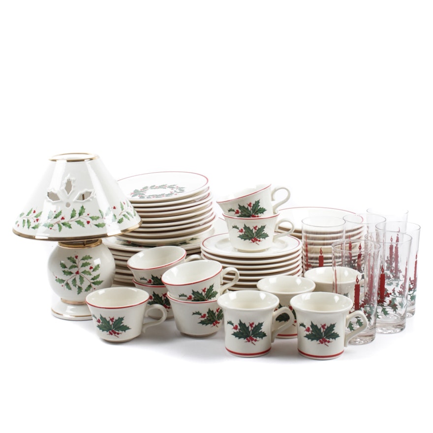 Seasonal Tableware Featuring Lenox Candle Lamp