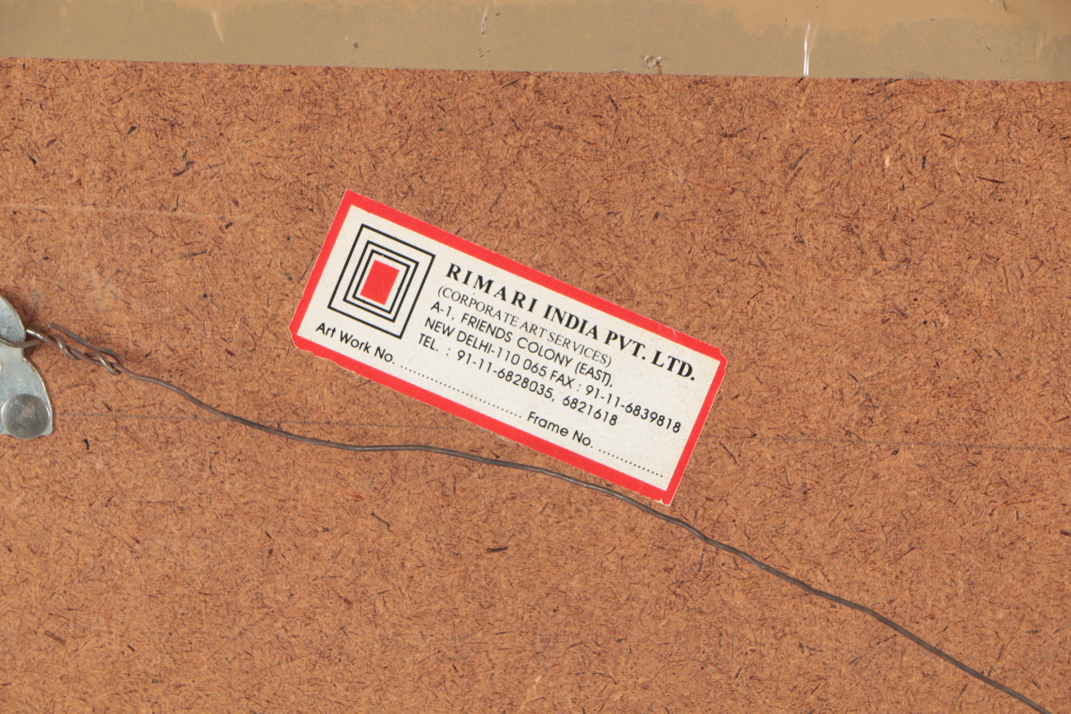 Embellished Gouache Portrait of a Man