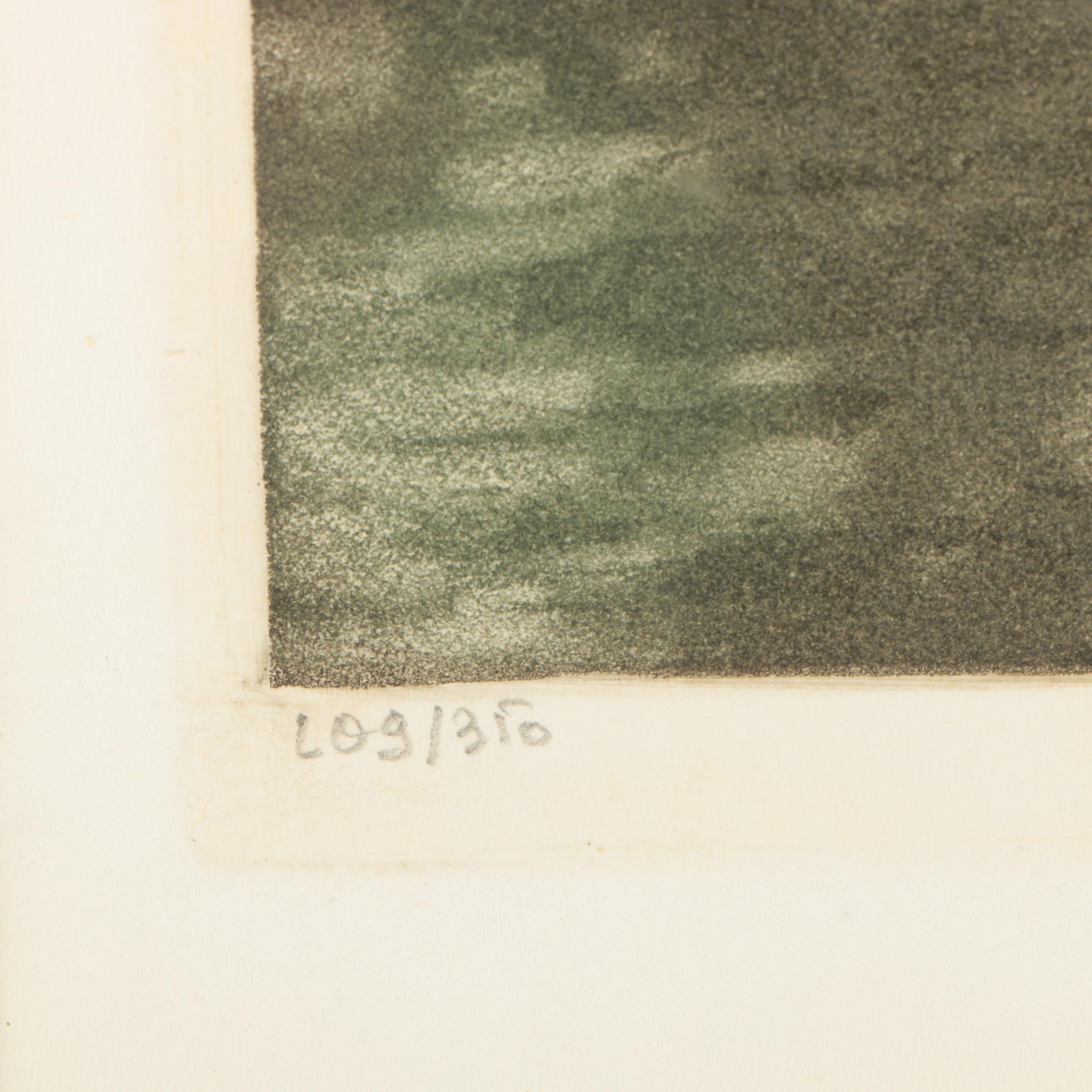 Roger Hebbelinck Color Etching "Brugge-qua do Rosaire"