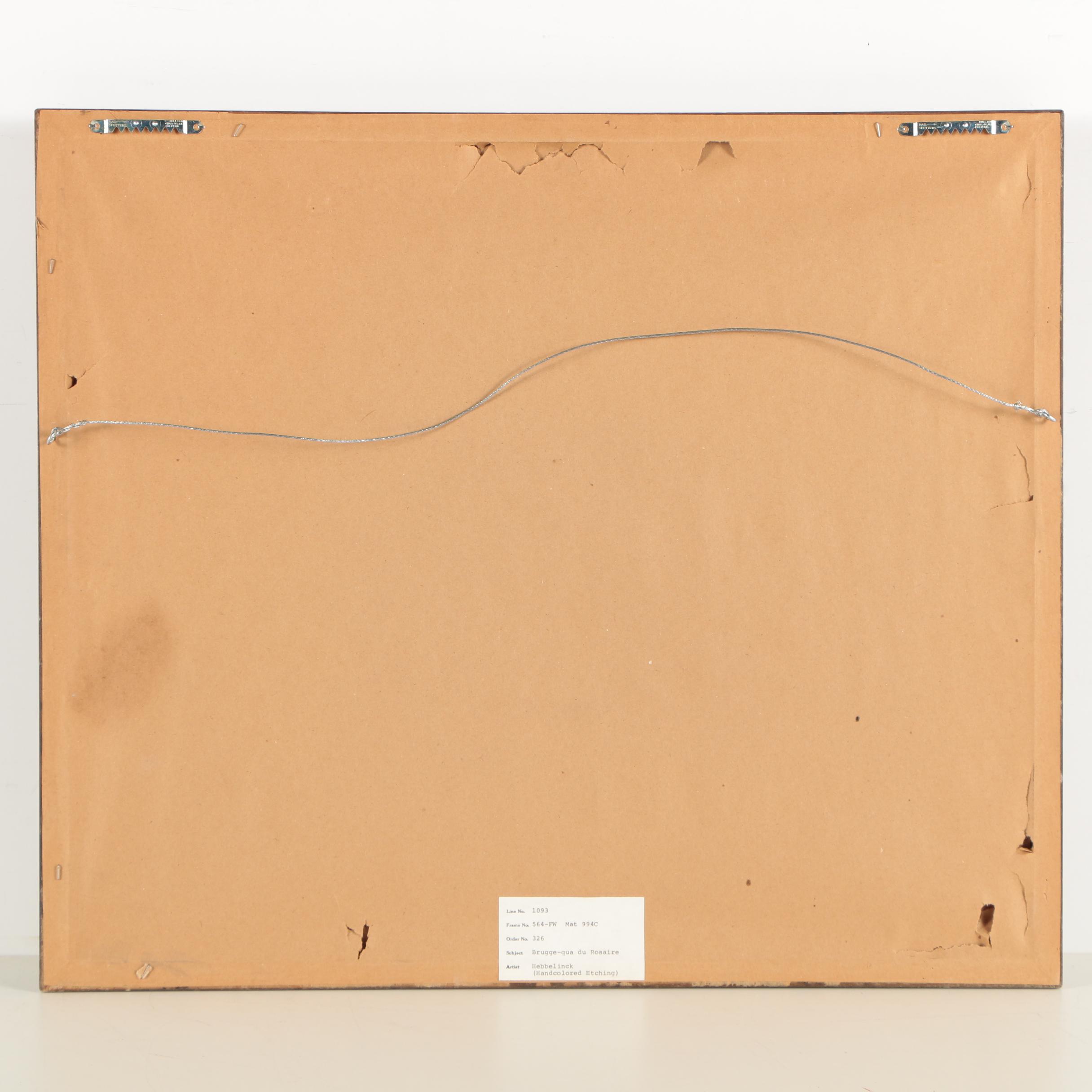 Roger Hebbelinck Color Etching "Brugge-qua do Rosaire"