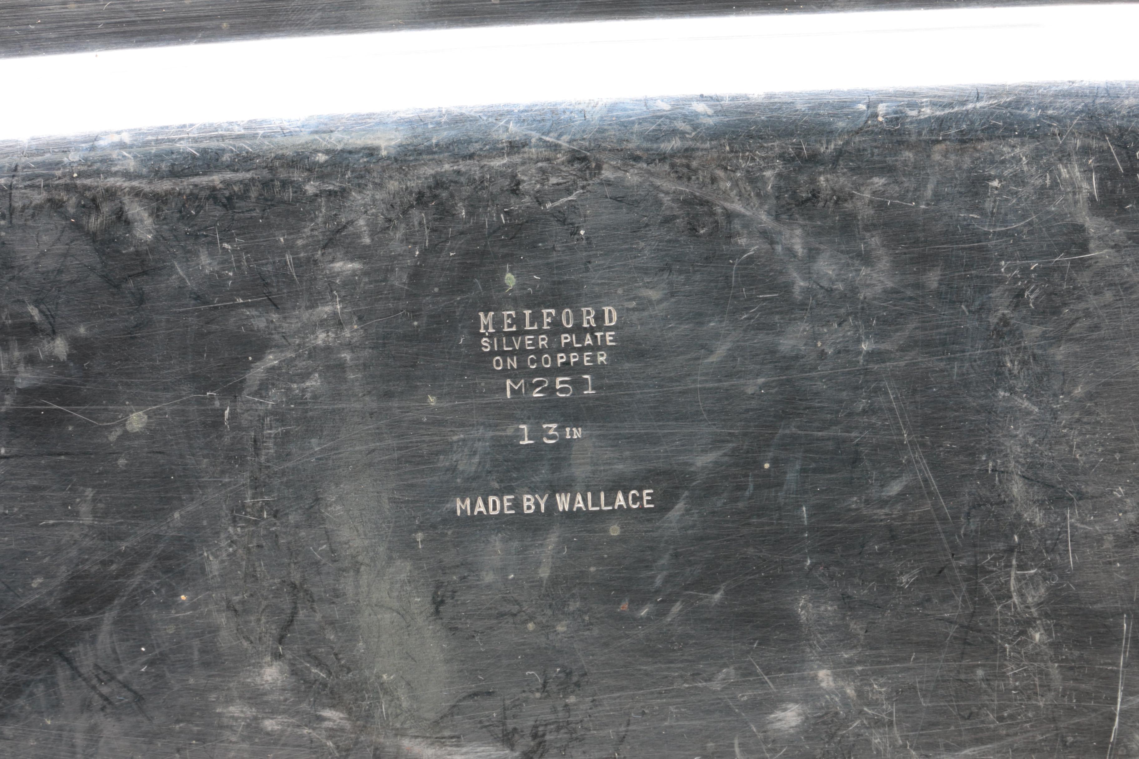 Wallace Silver Plate Tray with Other Plated Silver Trays and Pitchers