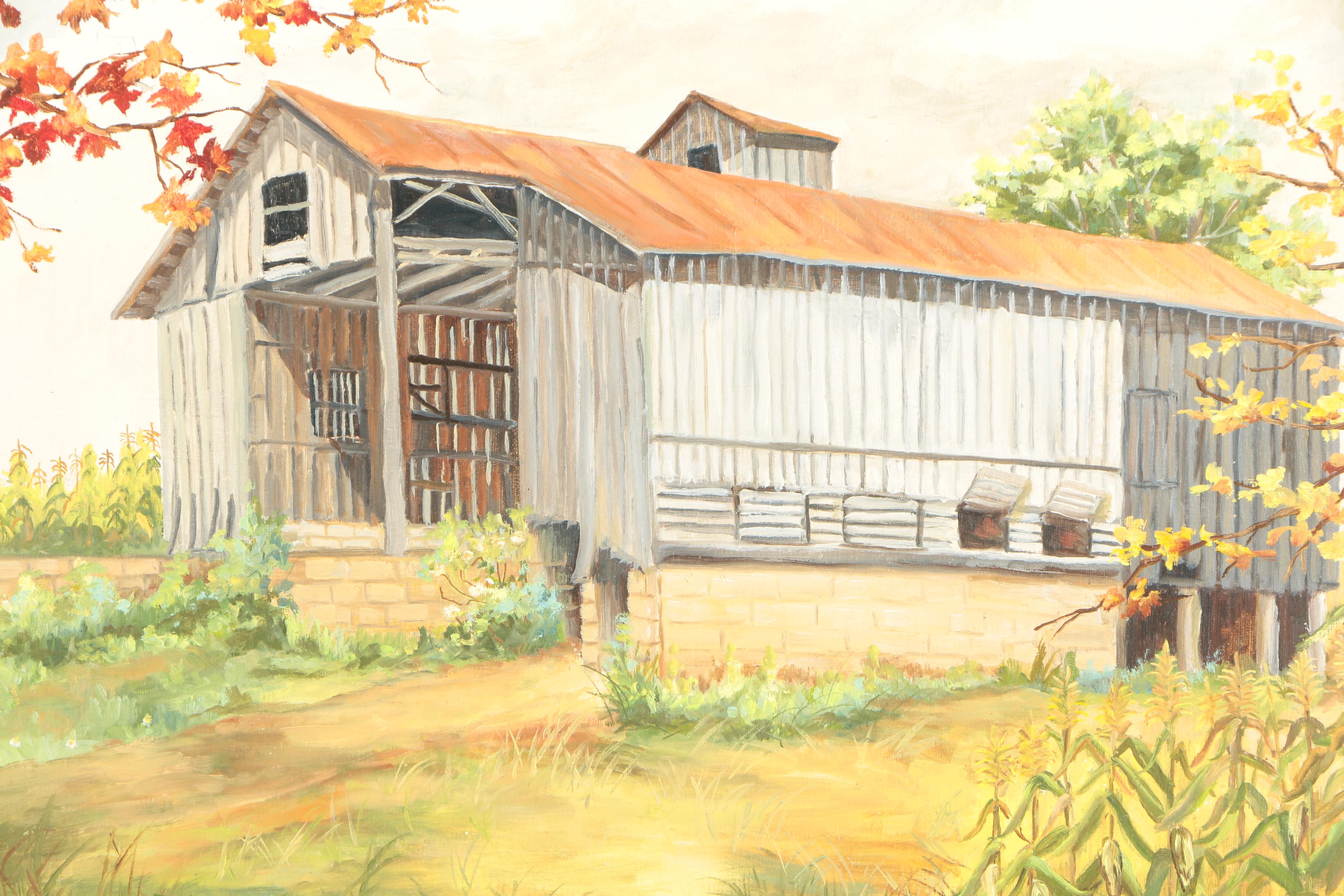 Evelyn Steinkuhl Oil Painting of Barn