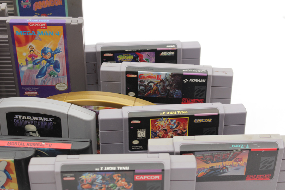 Vintage Video Game Cartridge Assortment